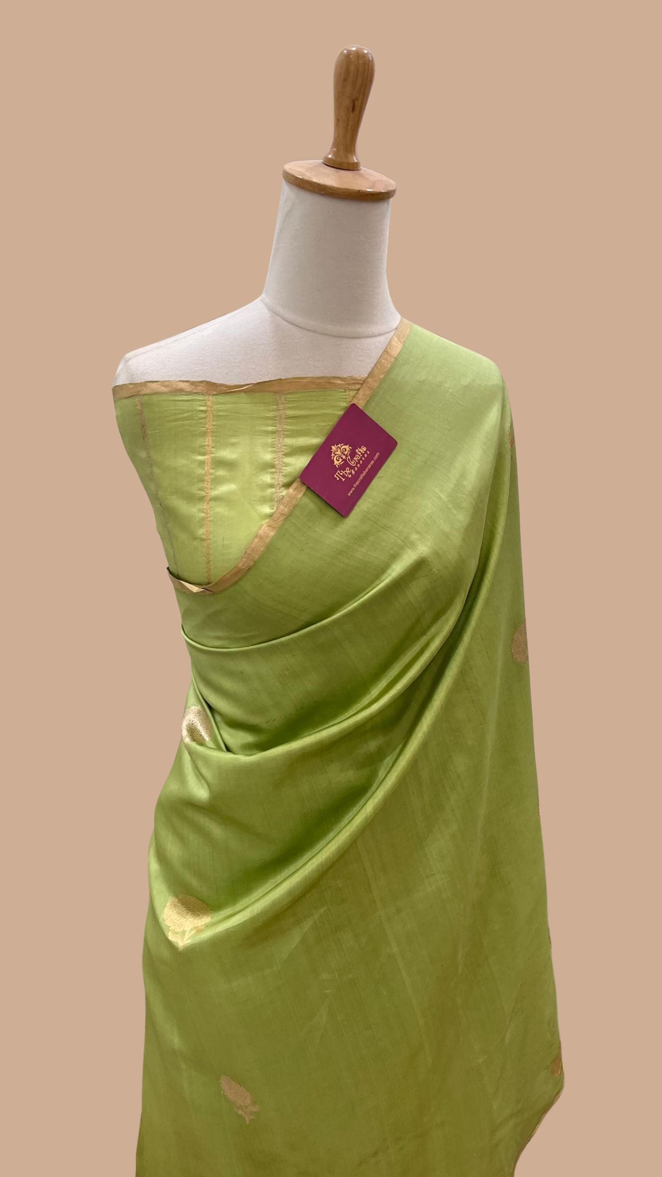 Pure  Mango Silk Handloom Banarasi Saree