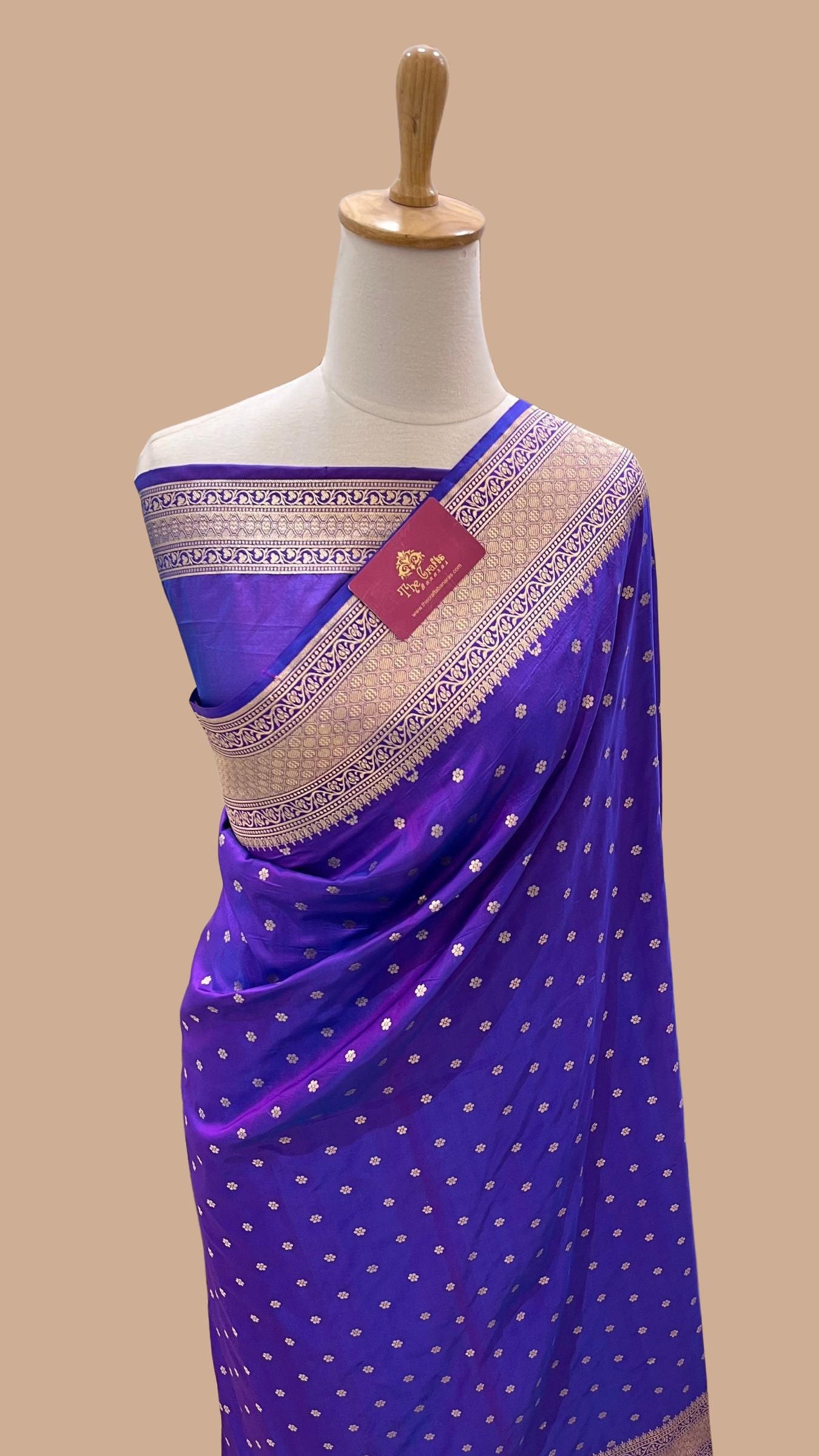 Pure Katan Silk Handloom Banarasi Saree - Chunri Buti