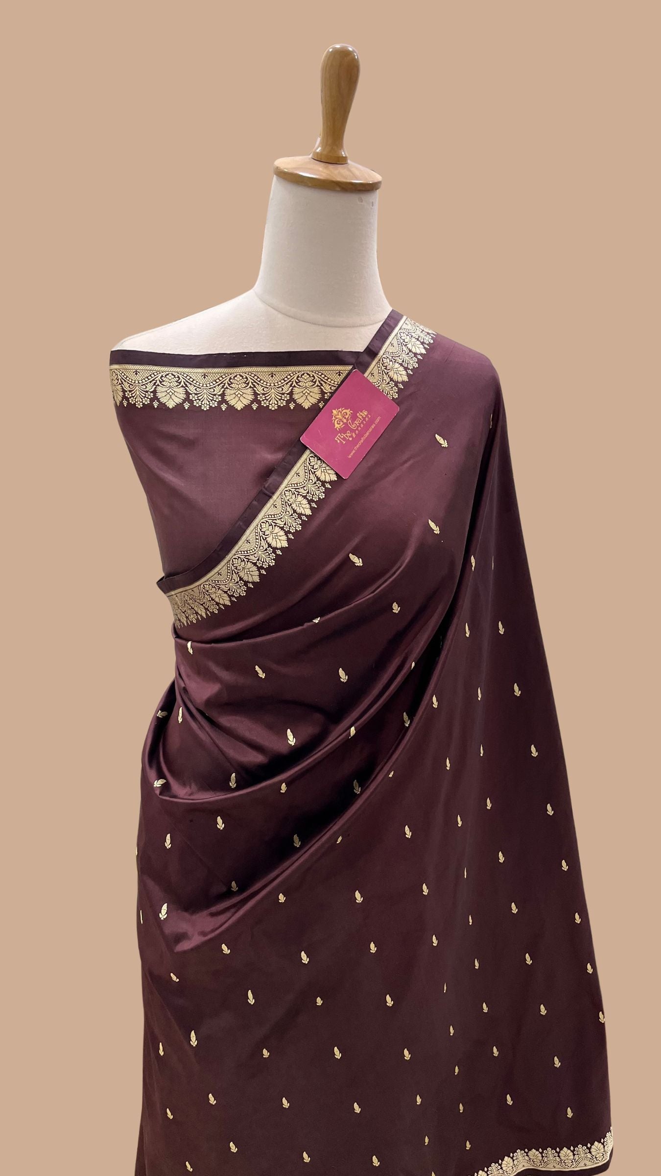 Pure Katan Silk Handloom Banarasi Saree - Resham Chunri Buti