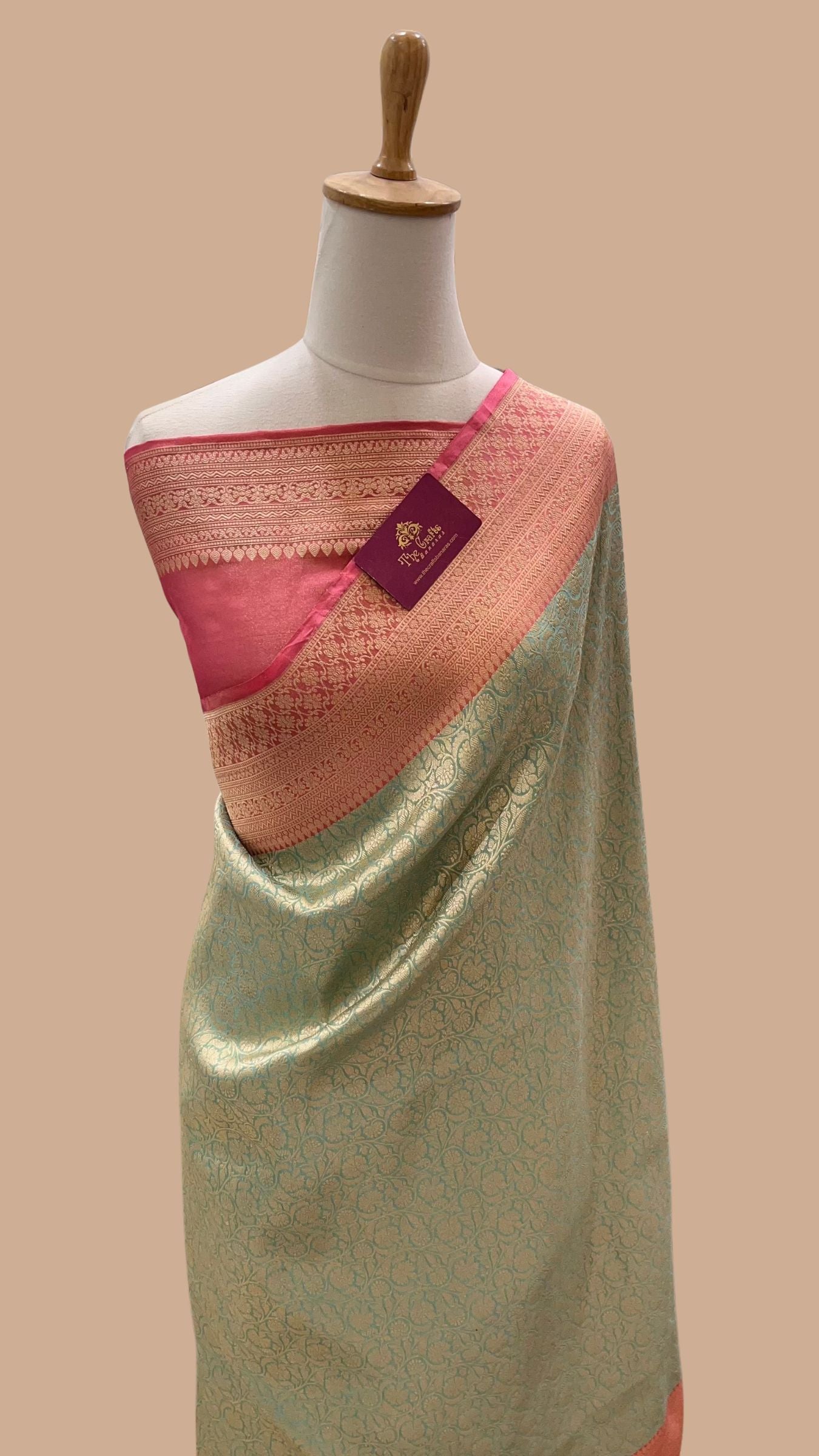 Pure Katan Tissue Silk Handloom Banarasi Saree - Tanchui Brocade