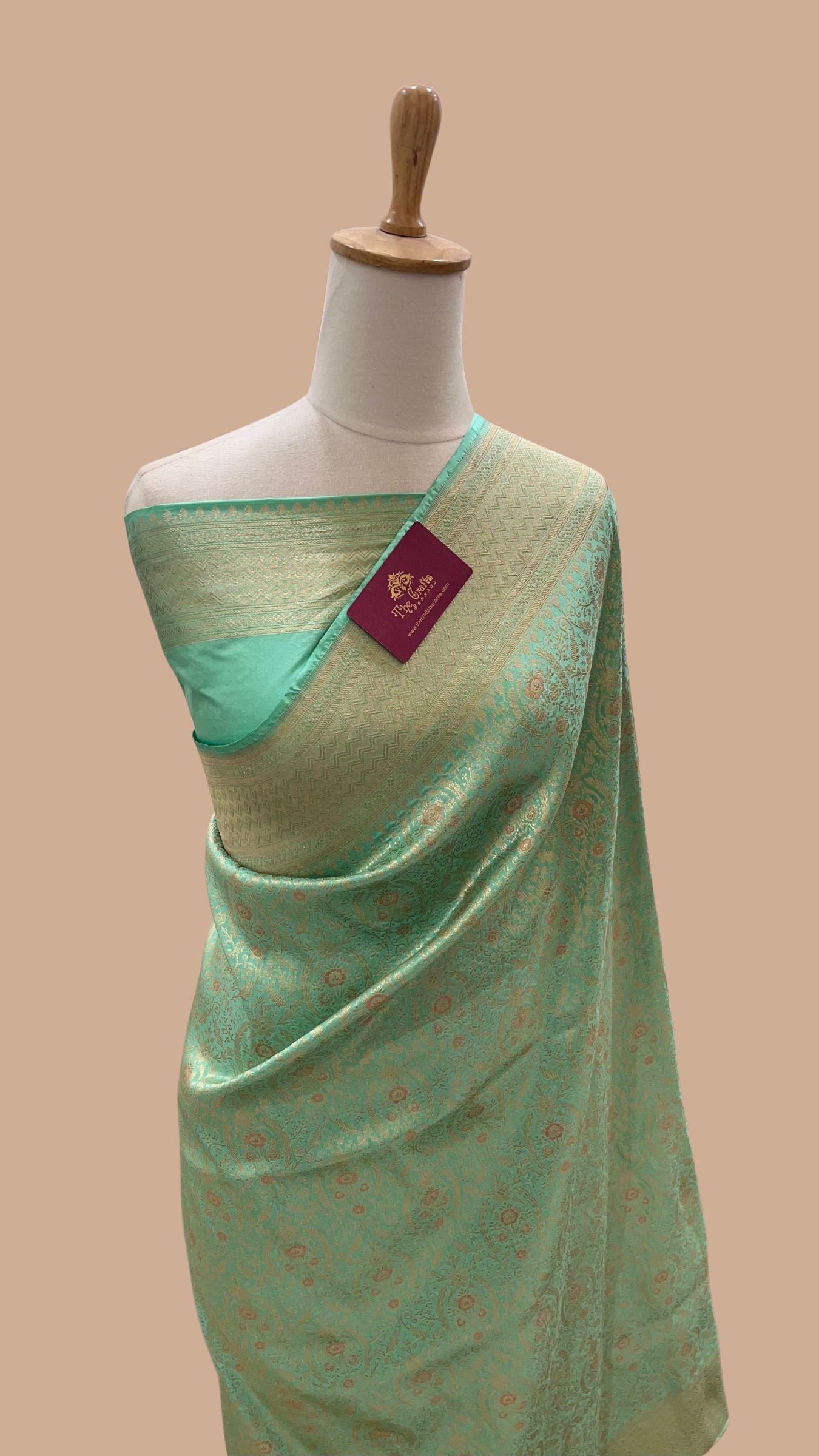 Pure Katan Silk Handloom Banarasi Saree - Tanchui Brocade Meena