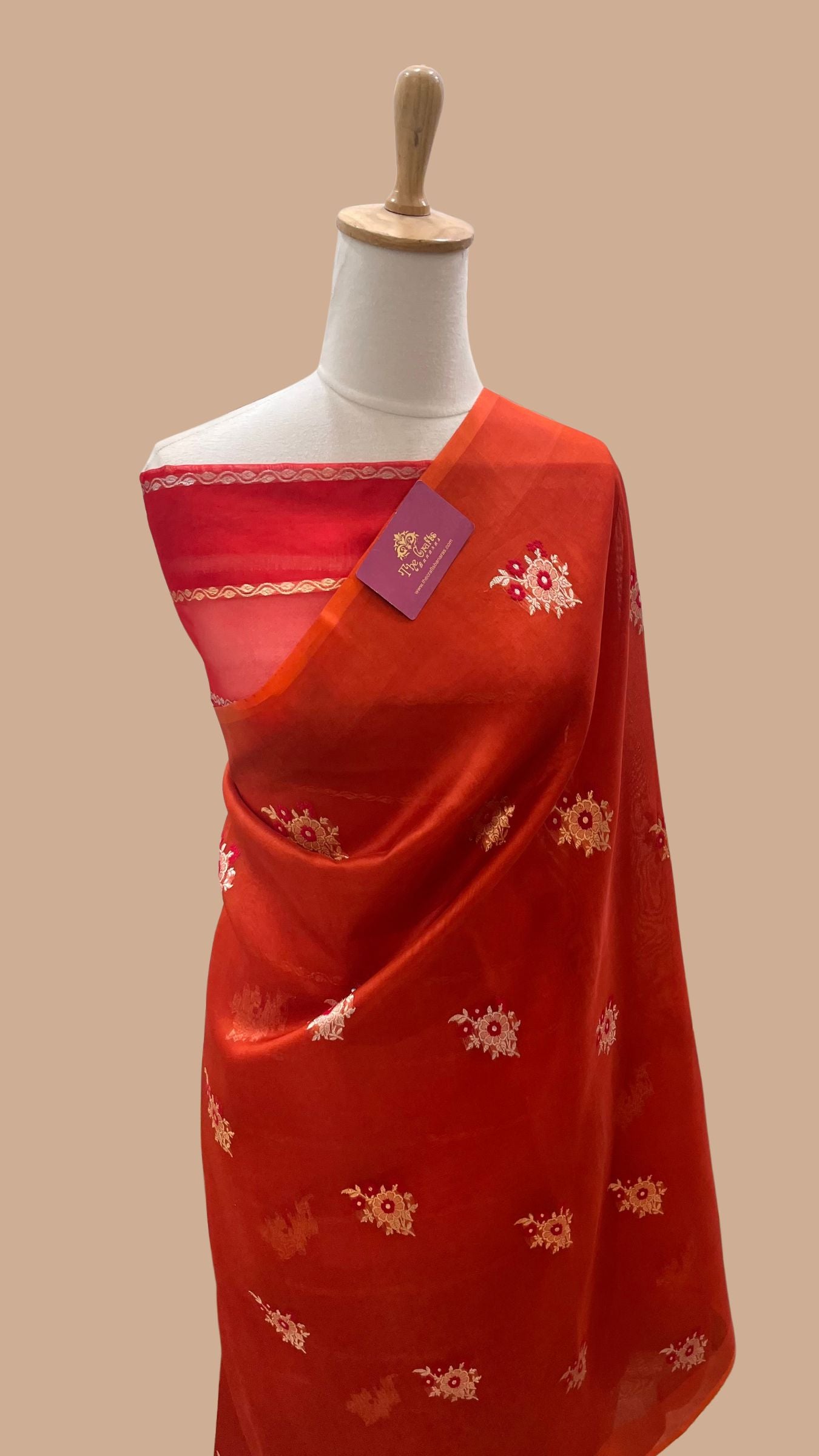 Pure Kora Silk Handloom Banarasi Saree