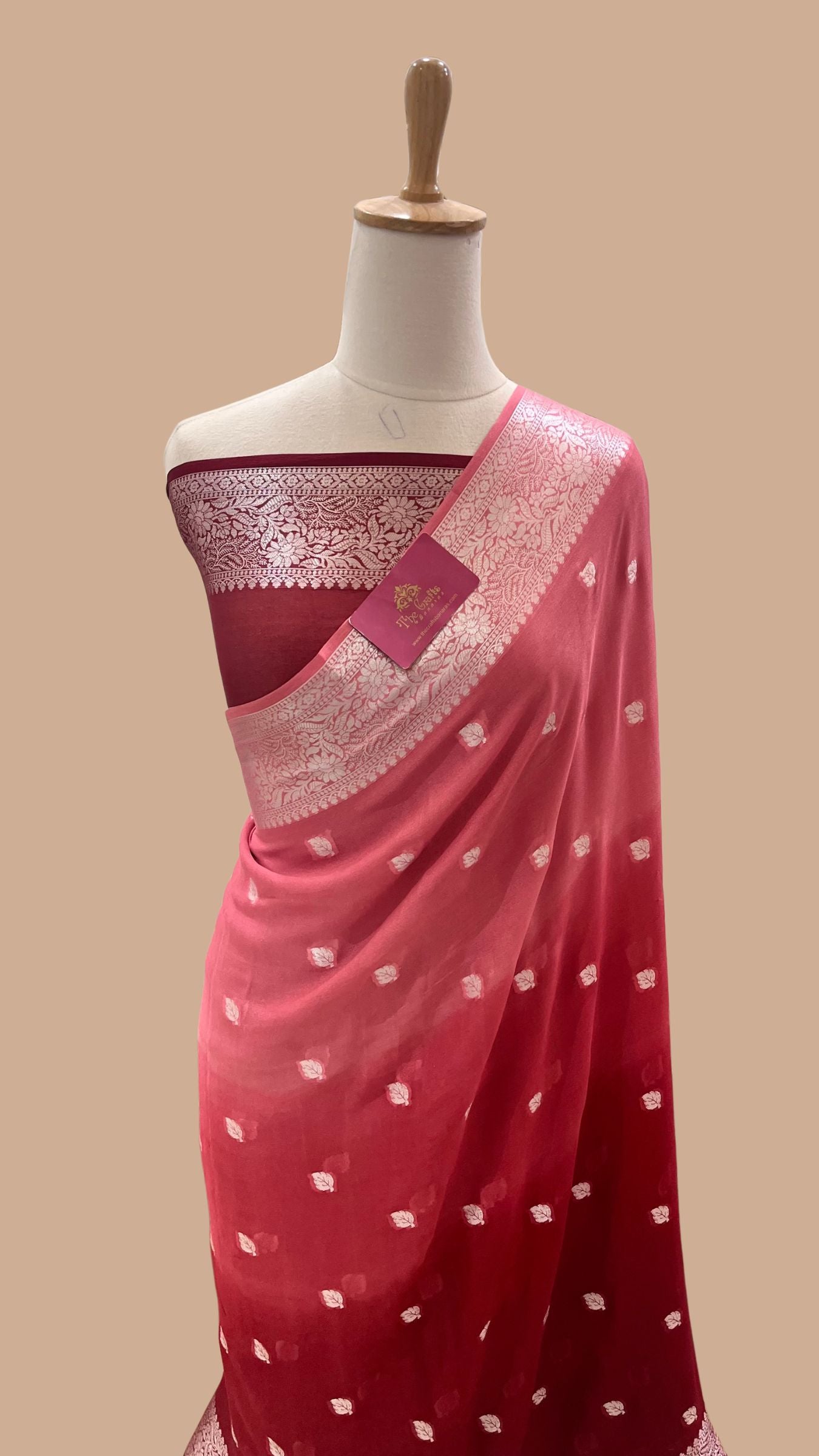 Pure Khaddi Chiffon Banarasi Saree
