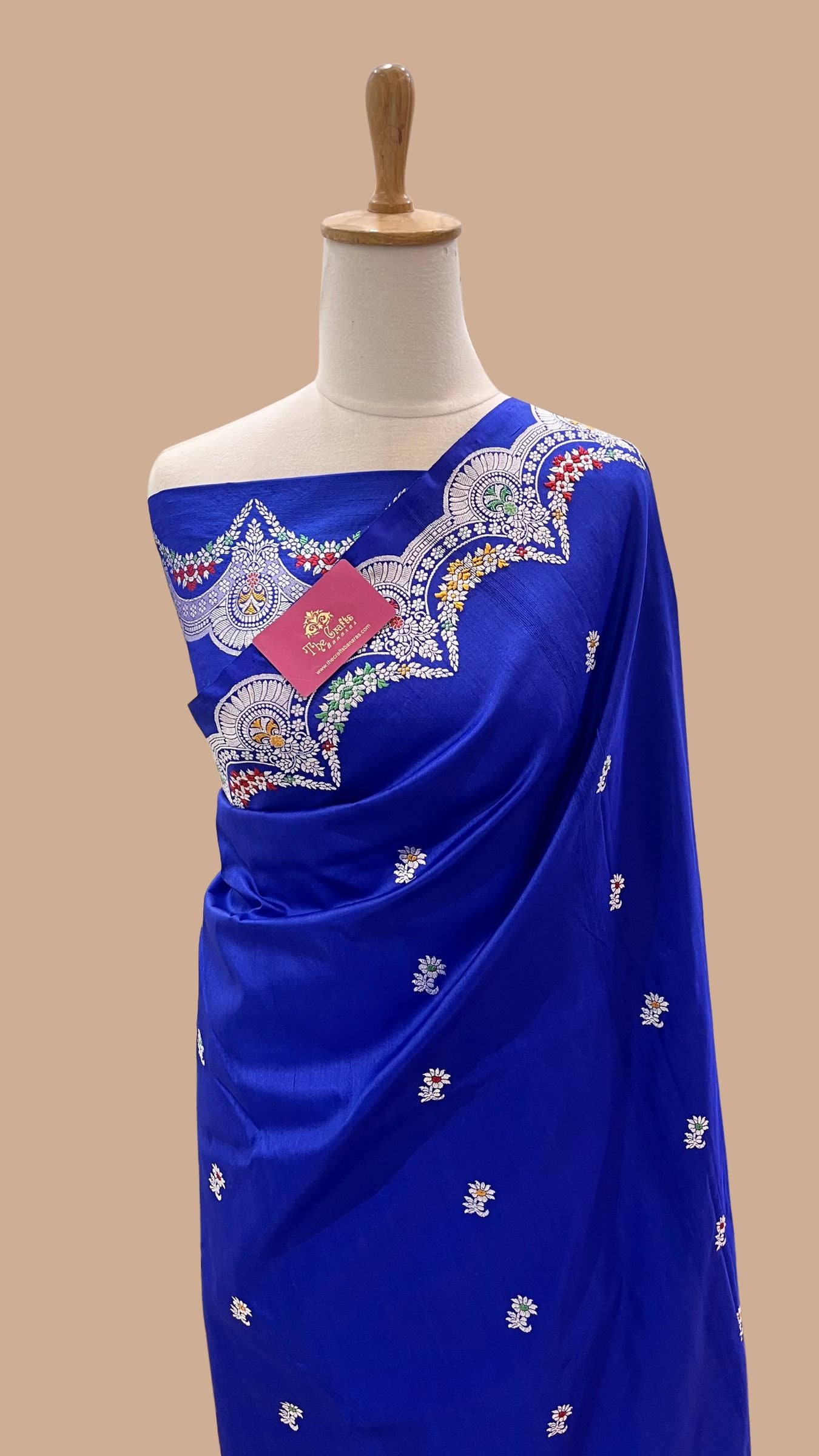 Tussar Georgette Handloom Banarasi Saree - Meenakari