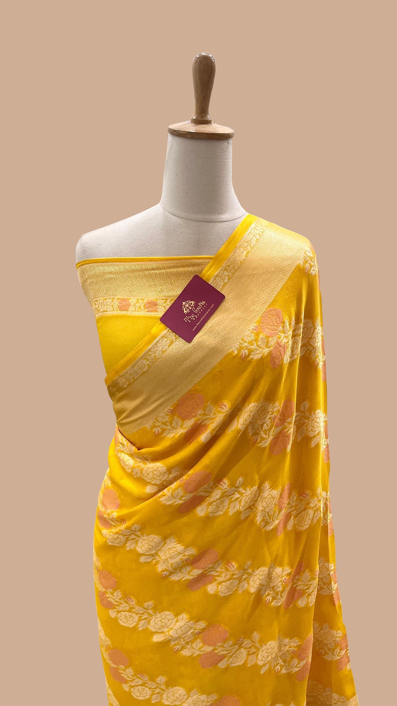 Pure Khaddi Chiffon Banarasi Saree
