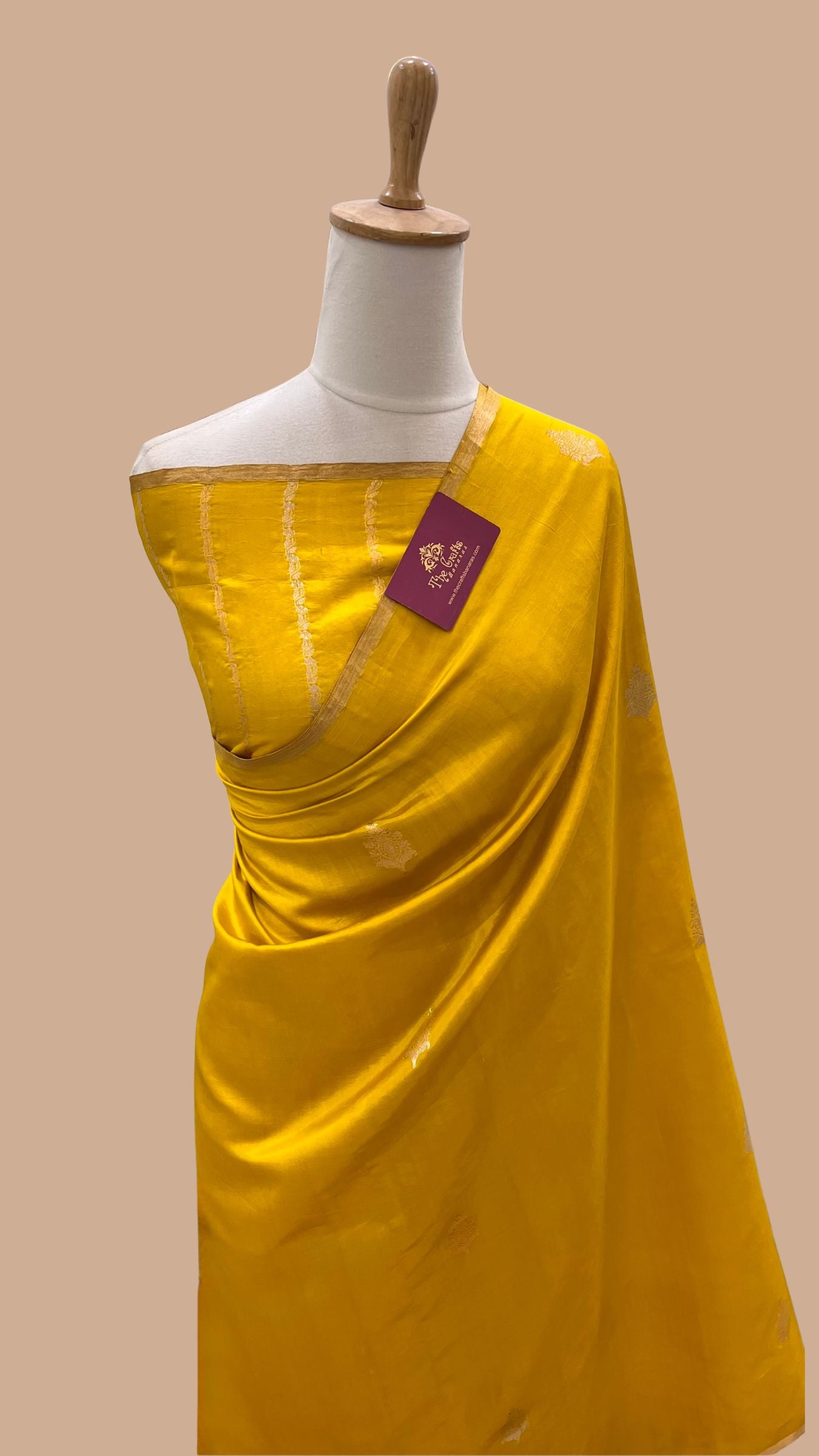Pure  Mango Silk Handloom Banarasi Saree