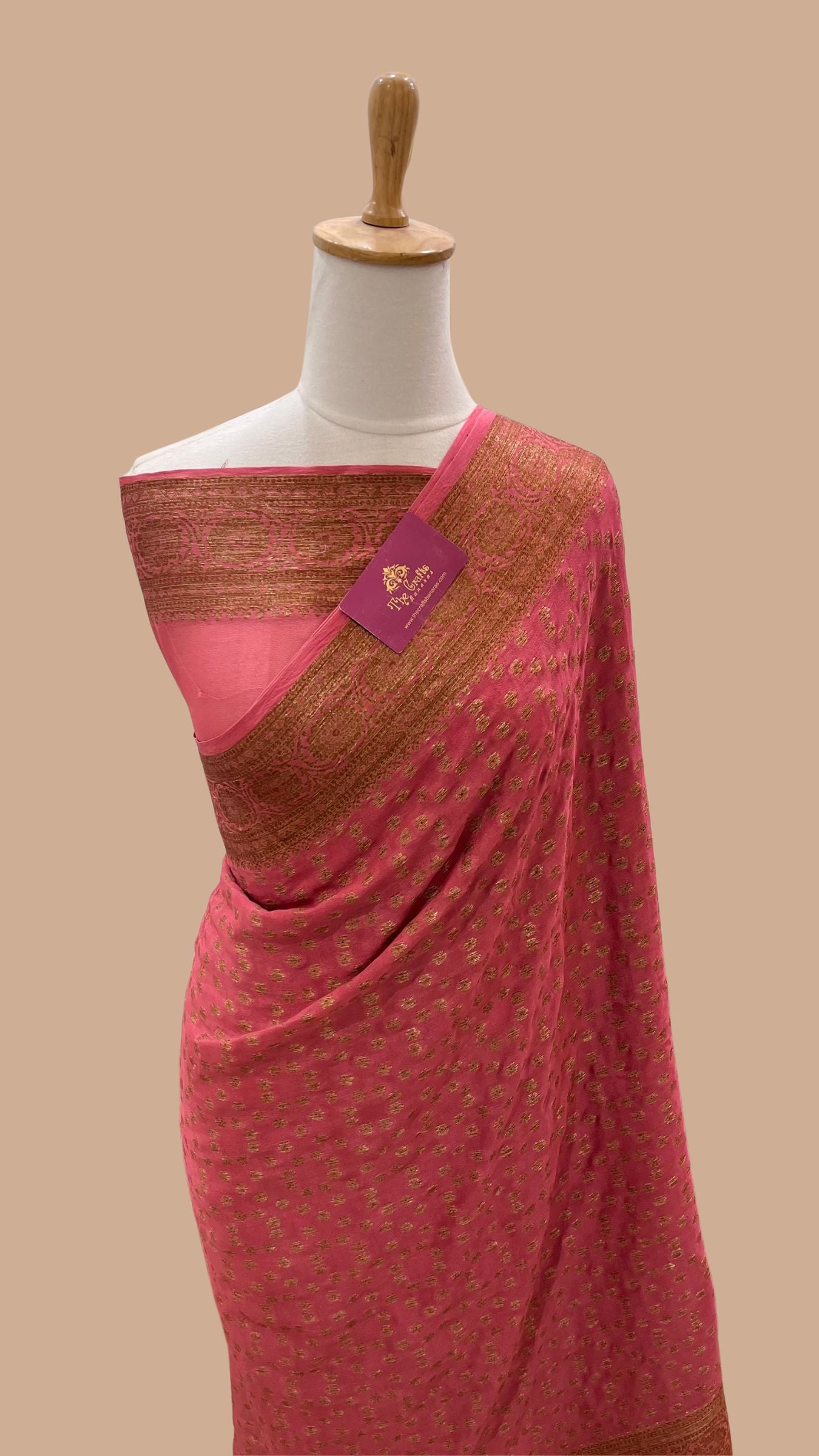 Pure Khaddi Chiffon Banarasi Saree