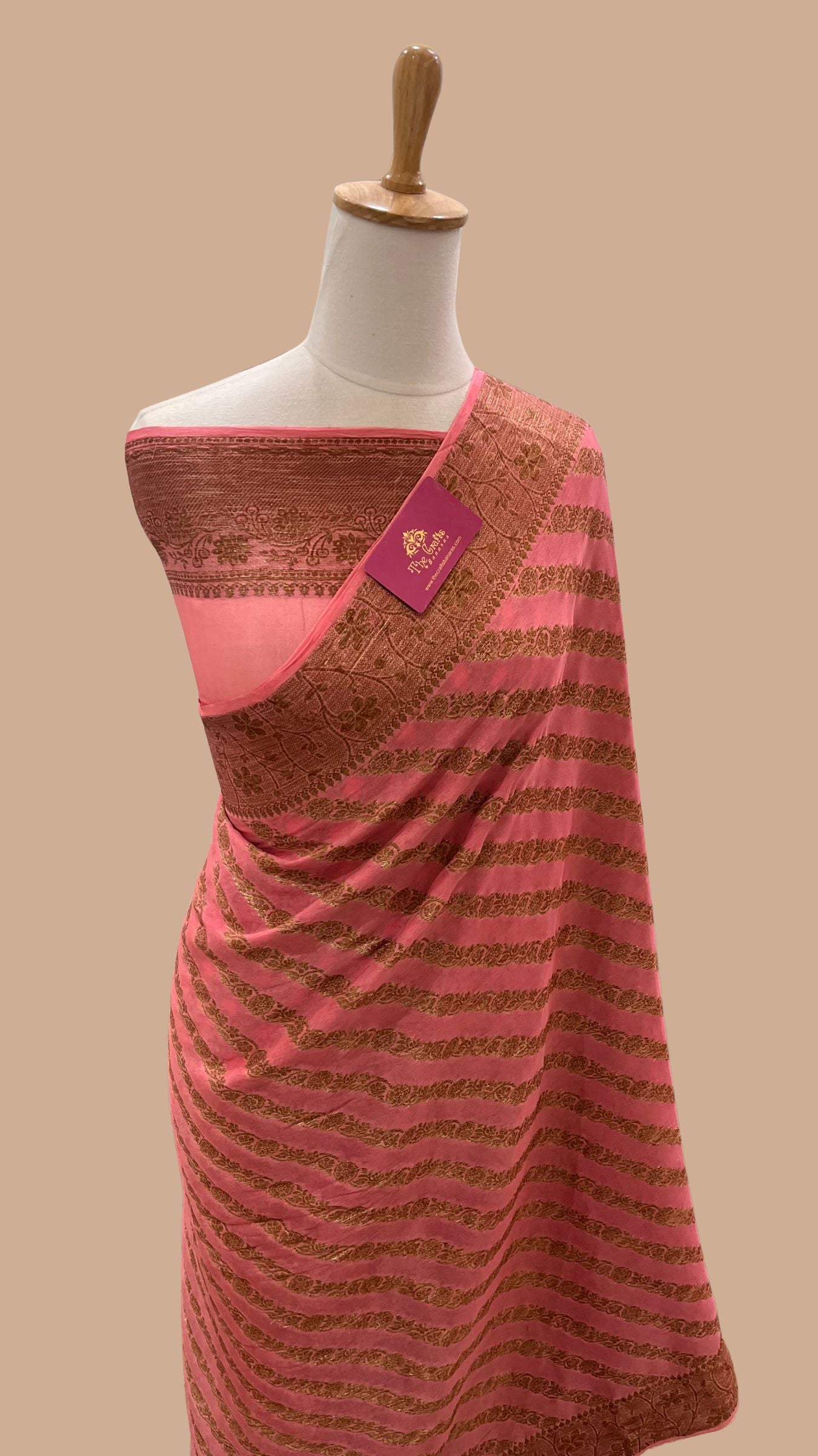 Pure Khaddi Chiffon Banarasi Saree