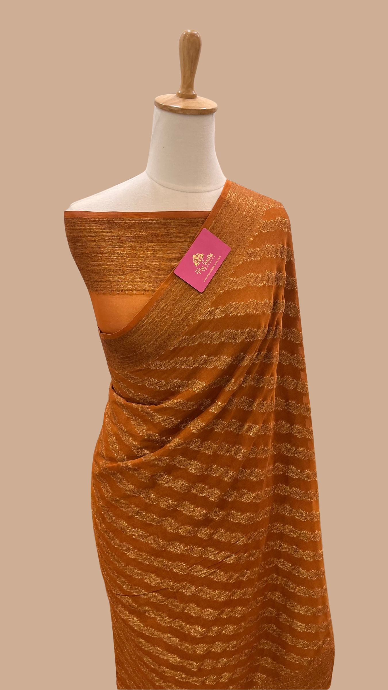 Pure Khaddi Chiffon Banarasi Saree