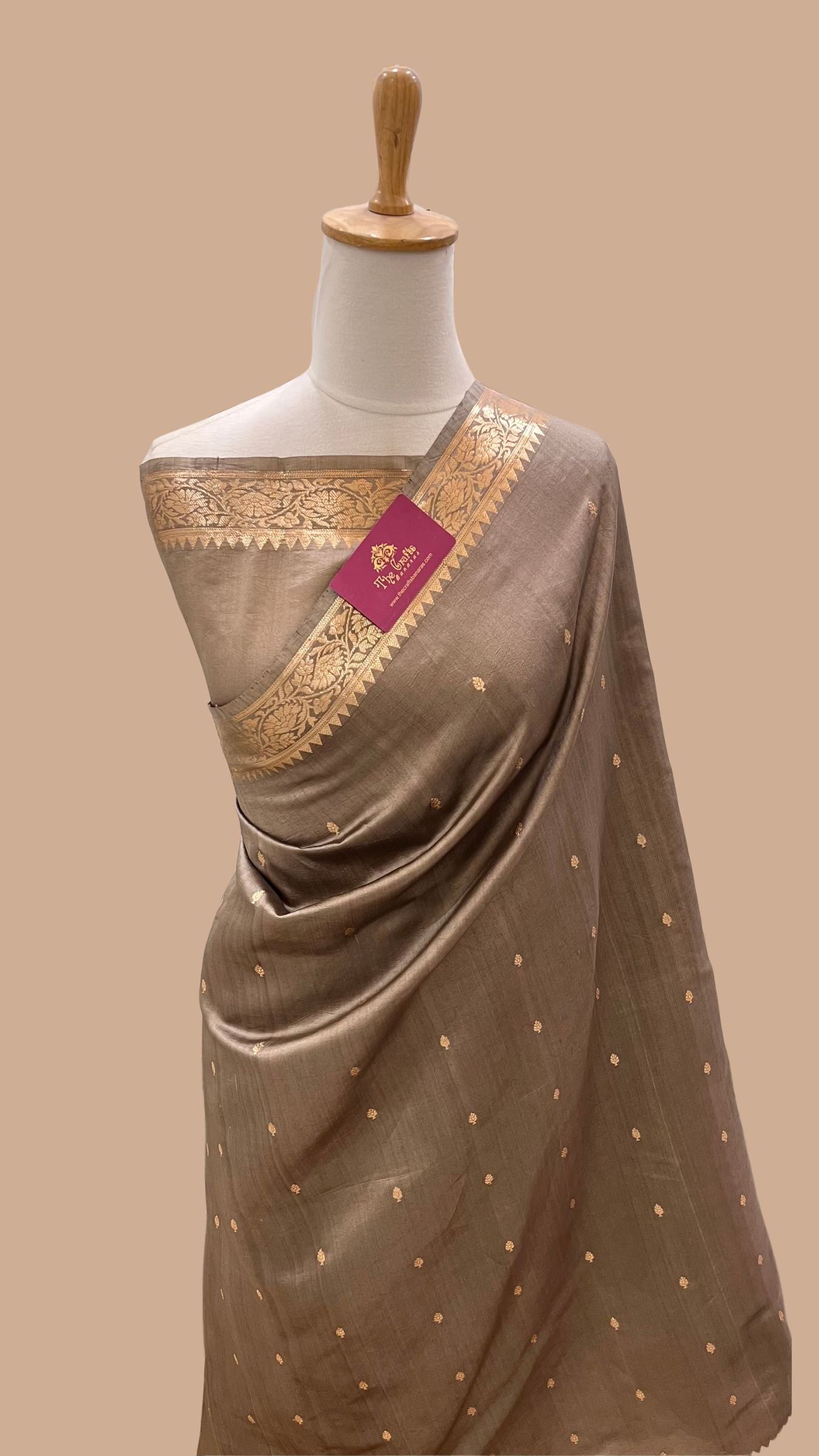 Pure  Mango Silk Handloom Banarasi Saree