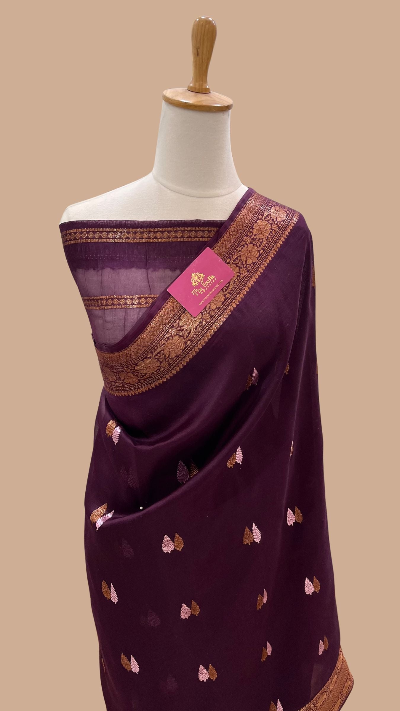 Pure Kora Silk Handloom Banarasi Saree - with sona rupa kadhua motifs