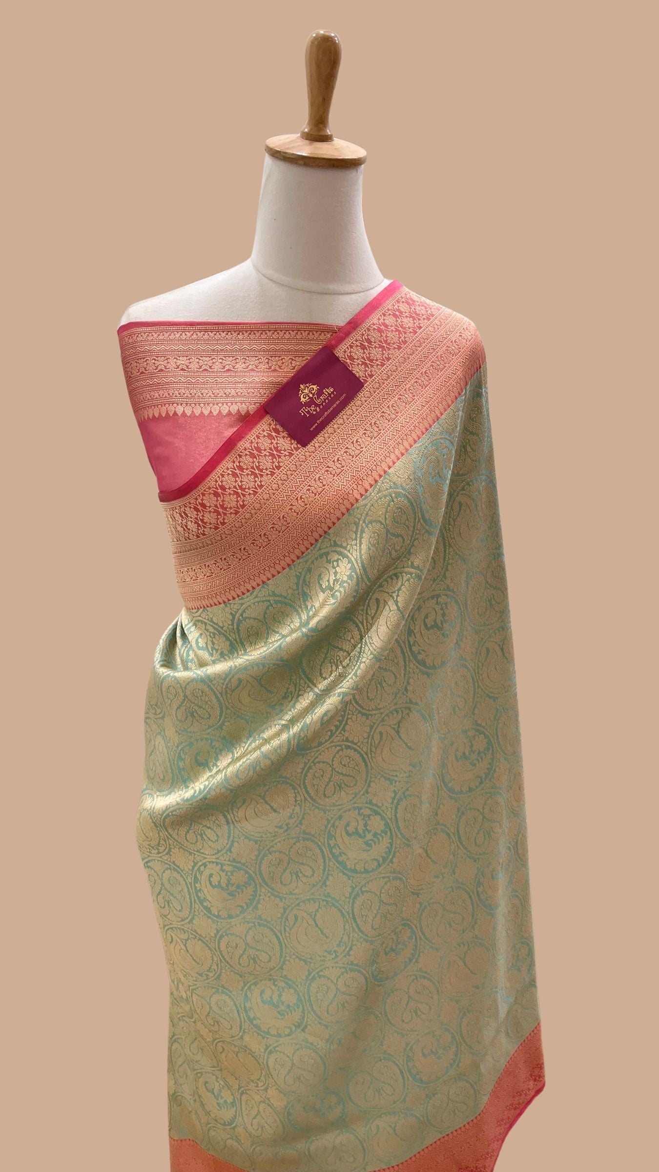 Pure Katan Tissue Silk Handloom Banarasi Saree - Tanchui Brocade