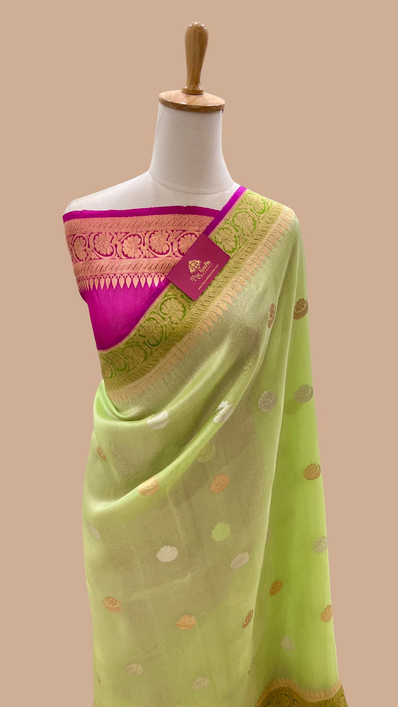 Pure Kora Silk Handloom Banarasi Saree