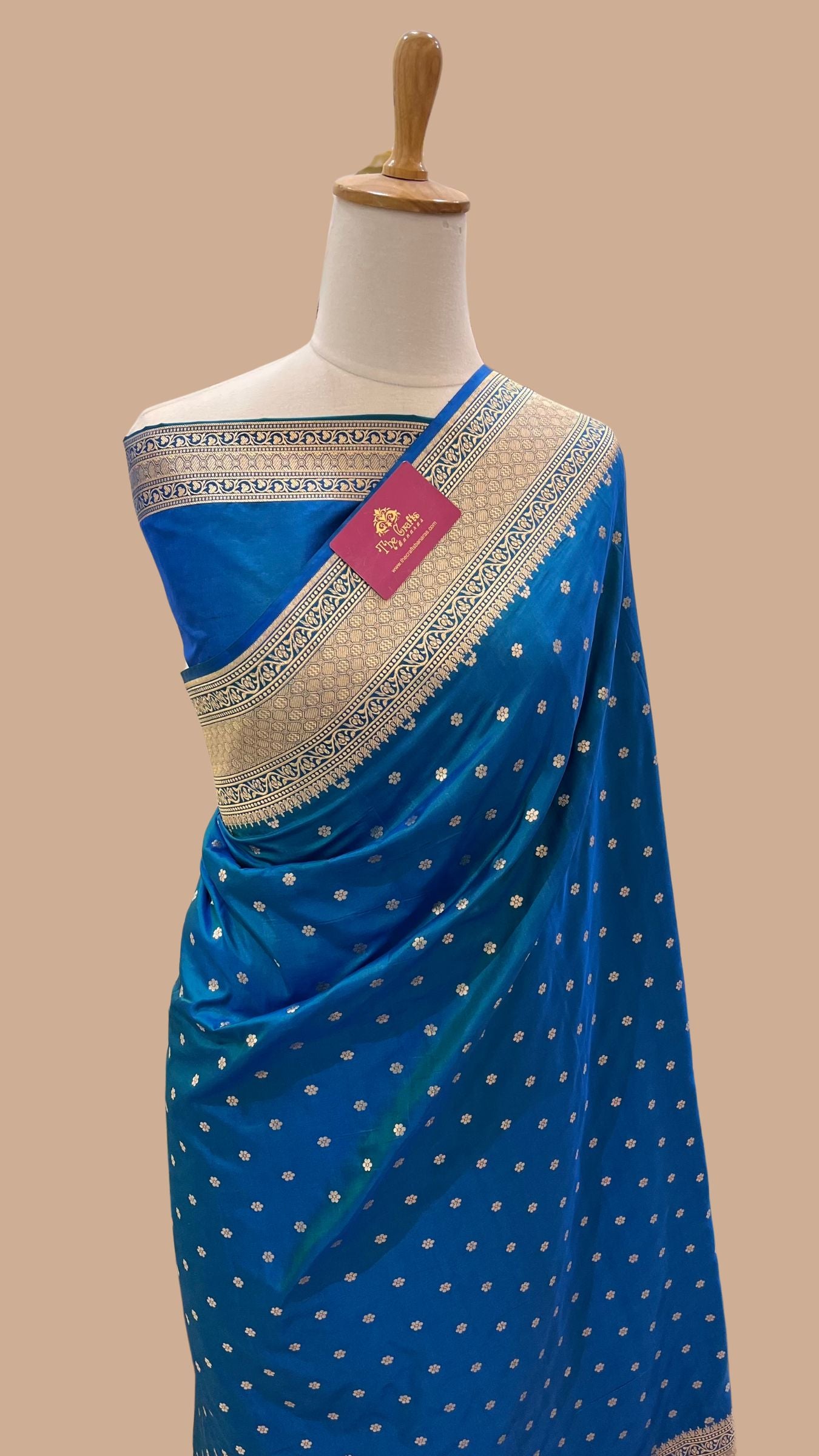 Pure Katan Silk Handloom Banarasi Saree - Chunri Buti