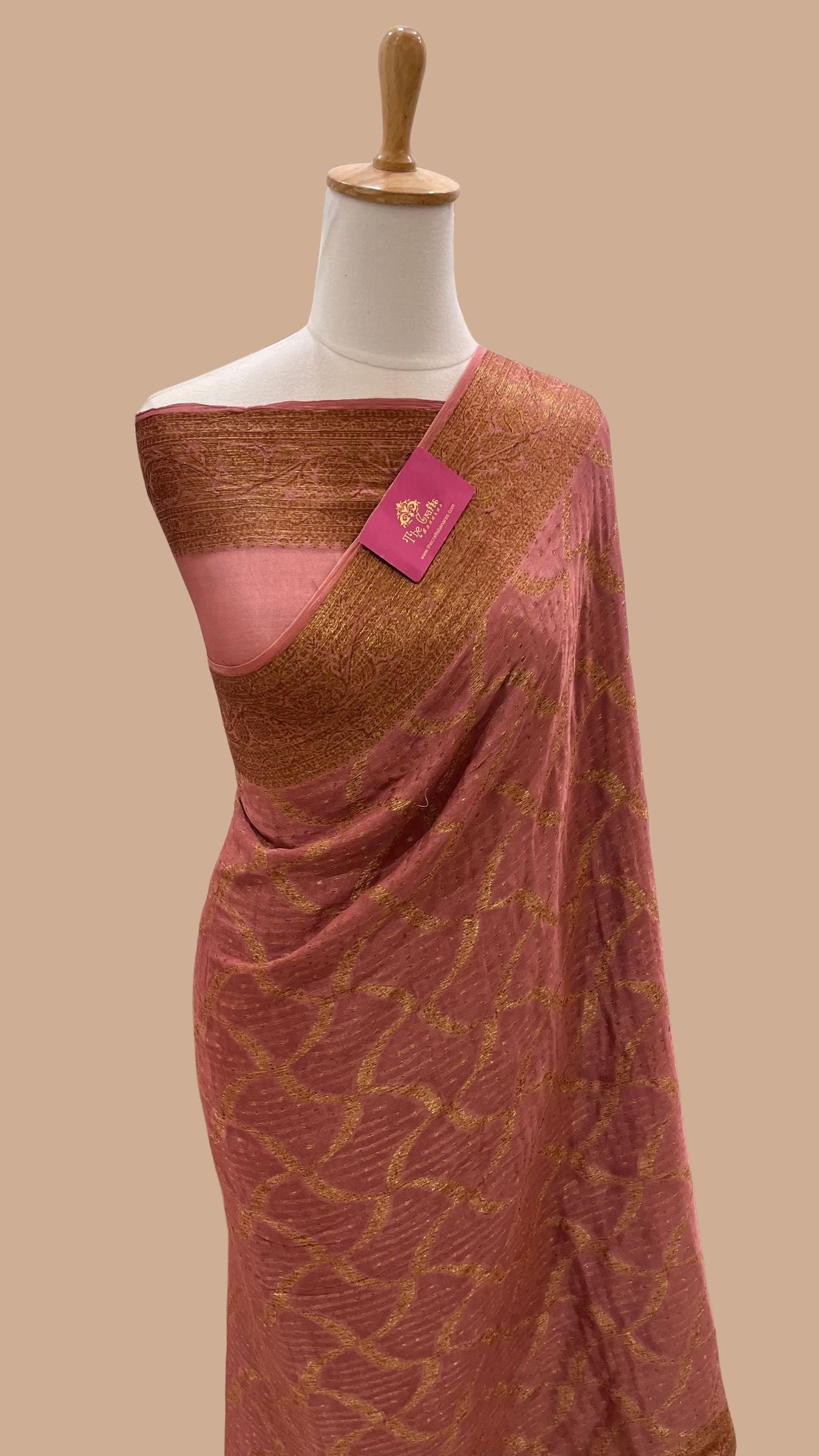 Pure Khaddi Chiffon Banarasi Saree