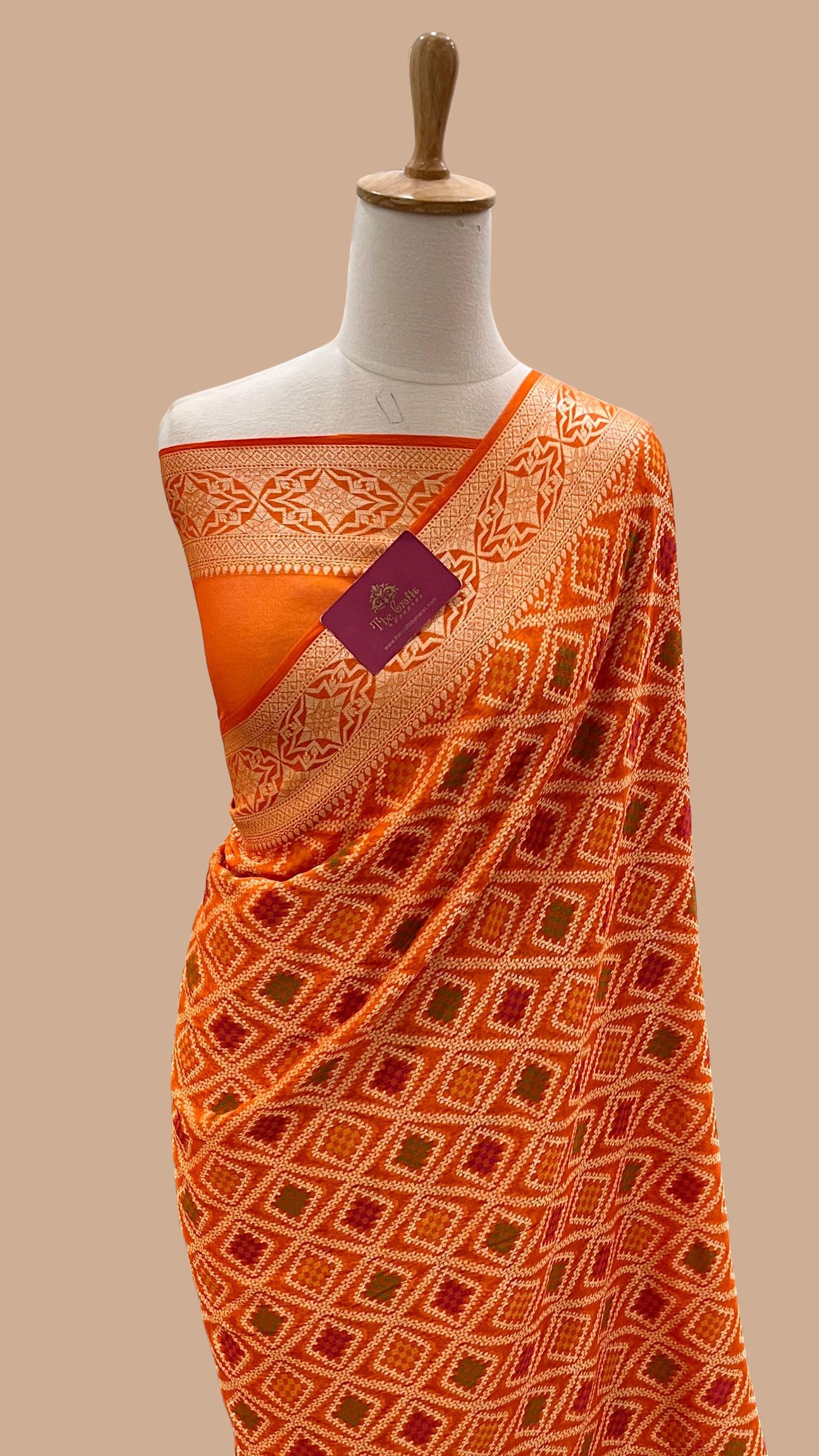 Pure Khaddi Chiffon Banarasi Saree