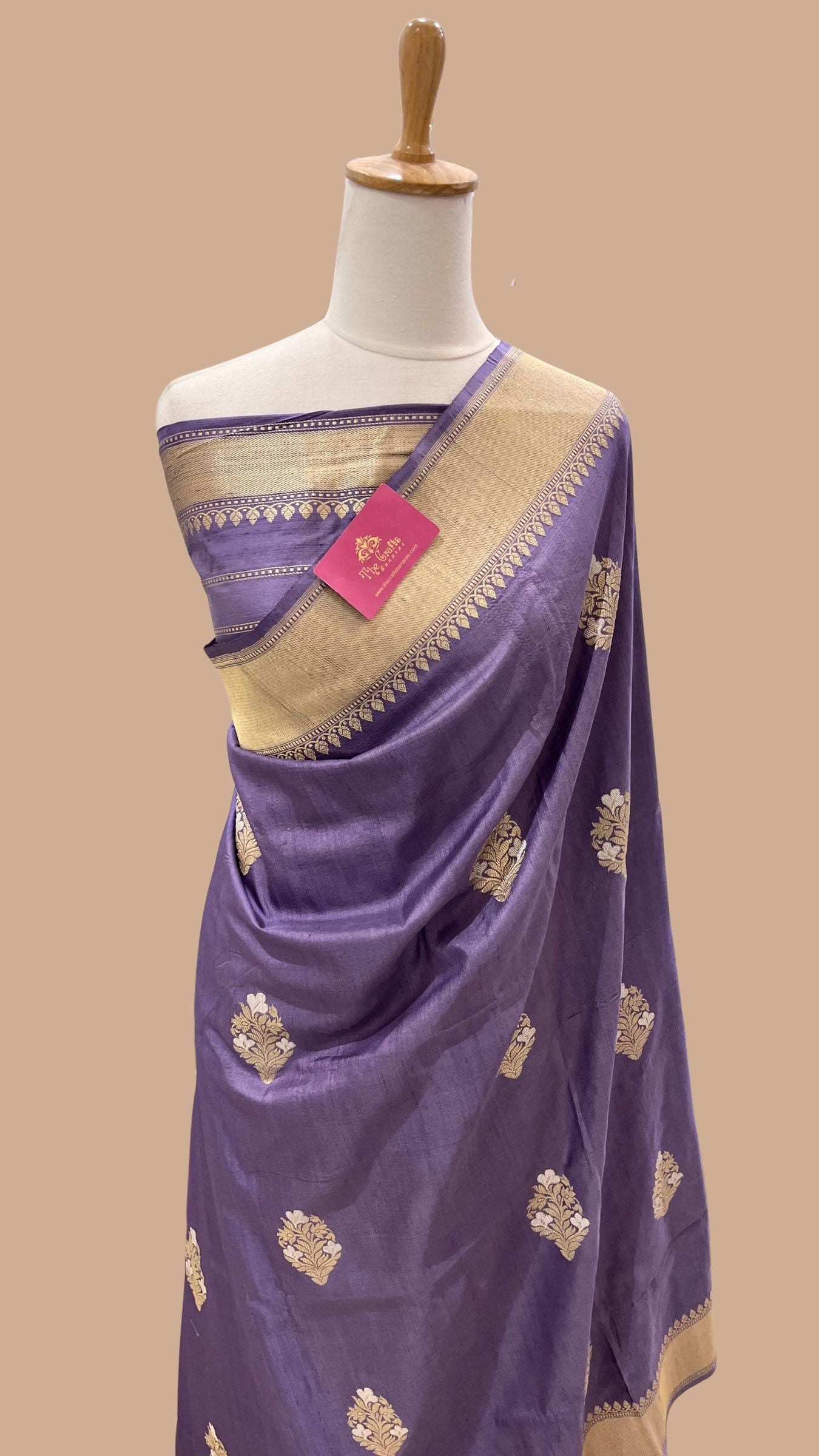 Tussar Georgette Handloom Banarasi Saree - Meenakari