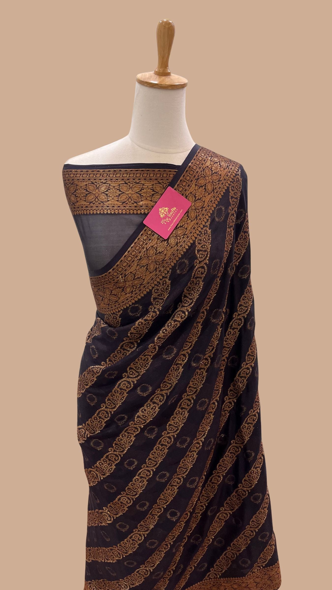 Pure Khaddi Chiffon Banarasi Saree