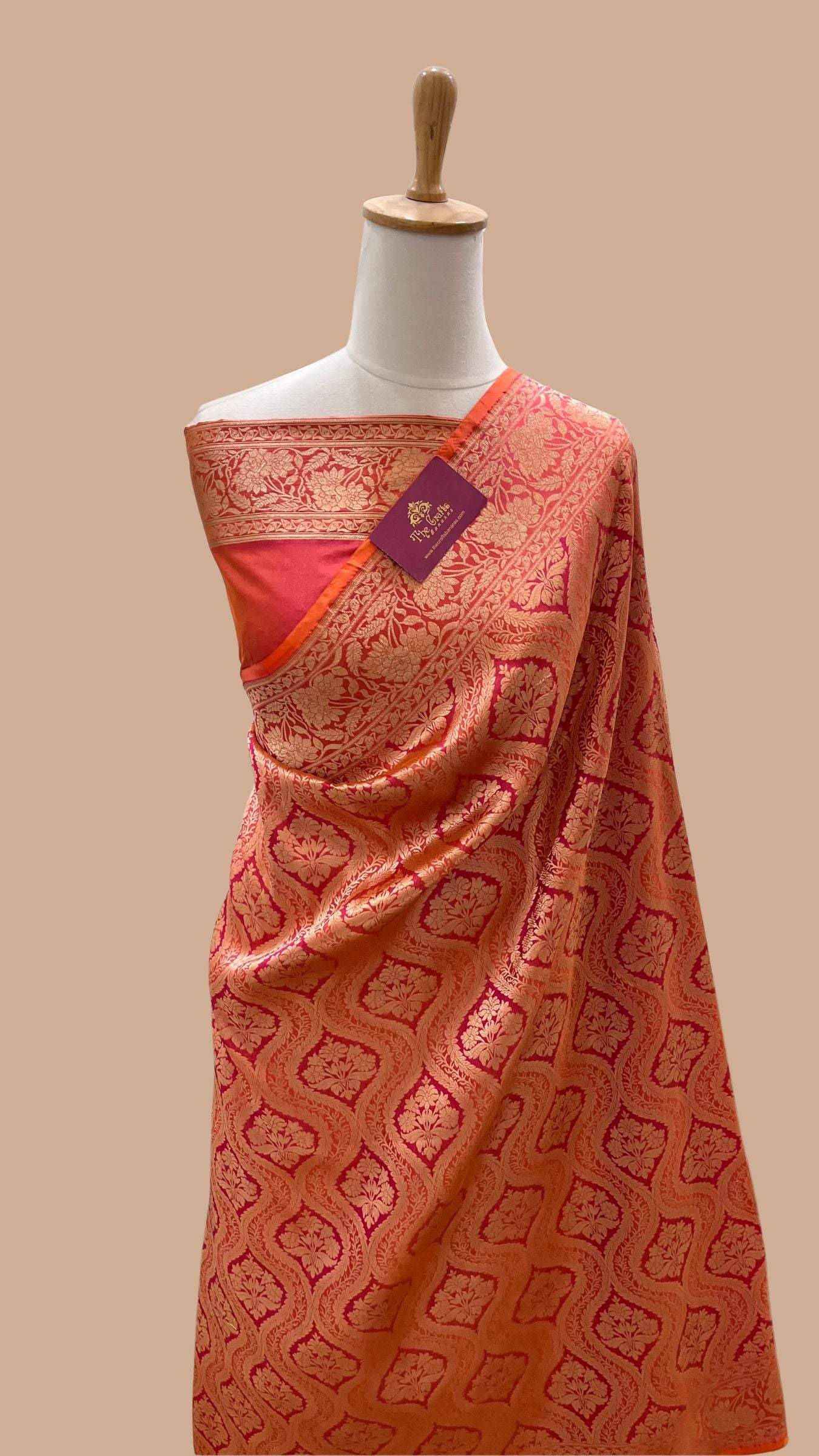 Pure Katan Silk Handloom Banarasi Saree - Tanchui Brocade