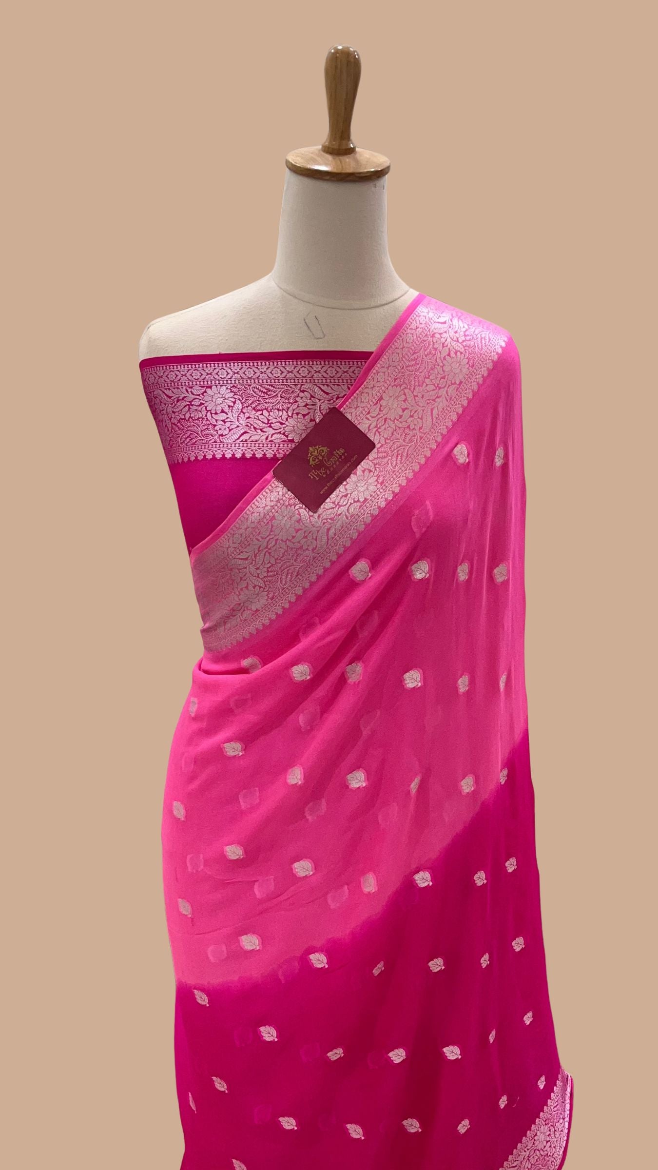 Pure Khaddi Chiffon Banarasi Saree