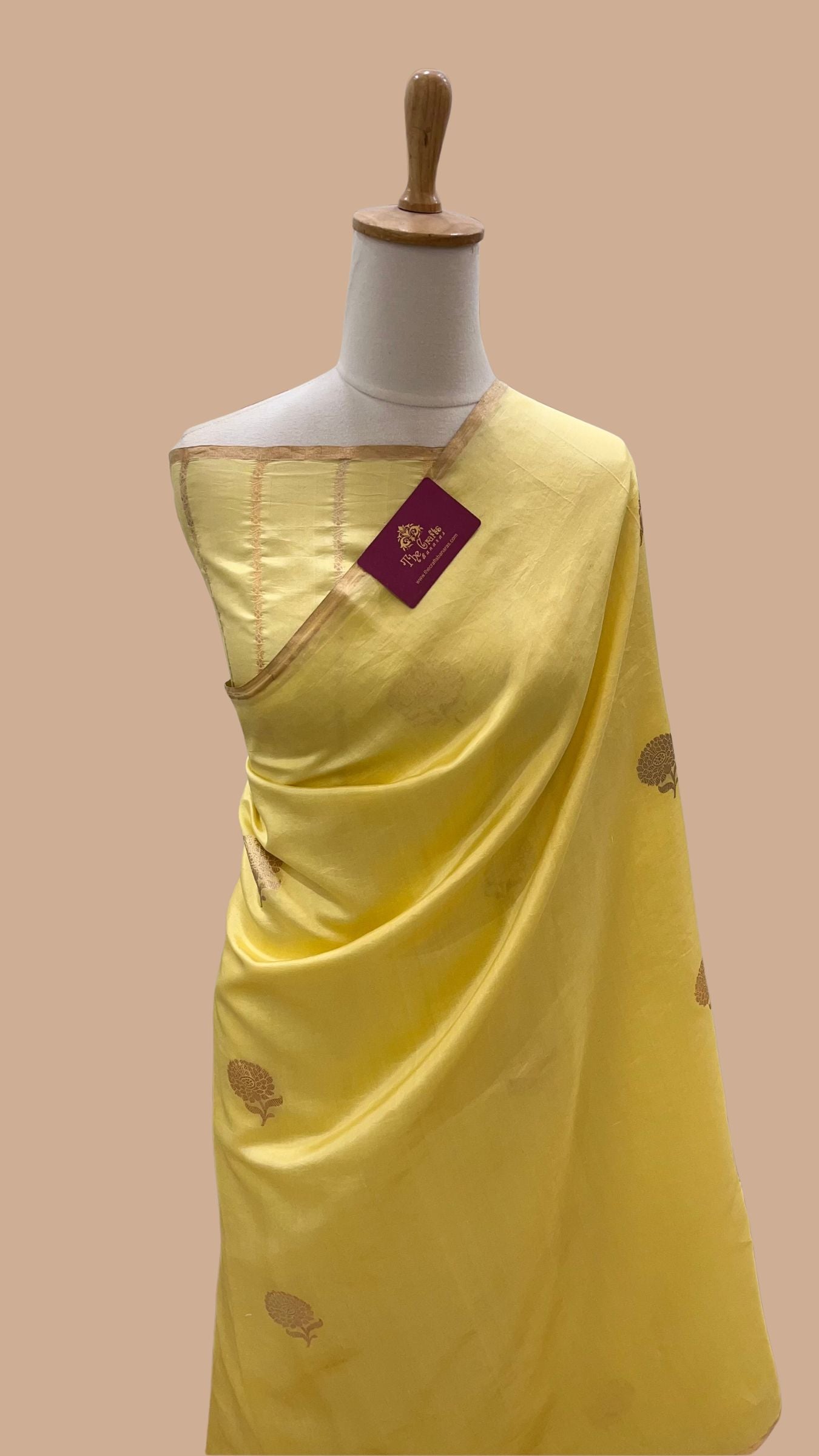 Pure  Mango Silk Handloom Banarasi Saree