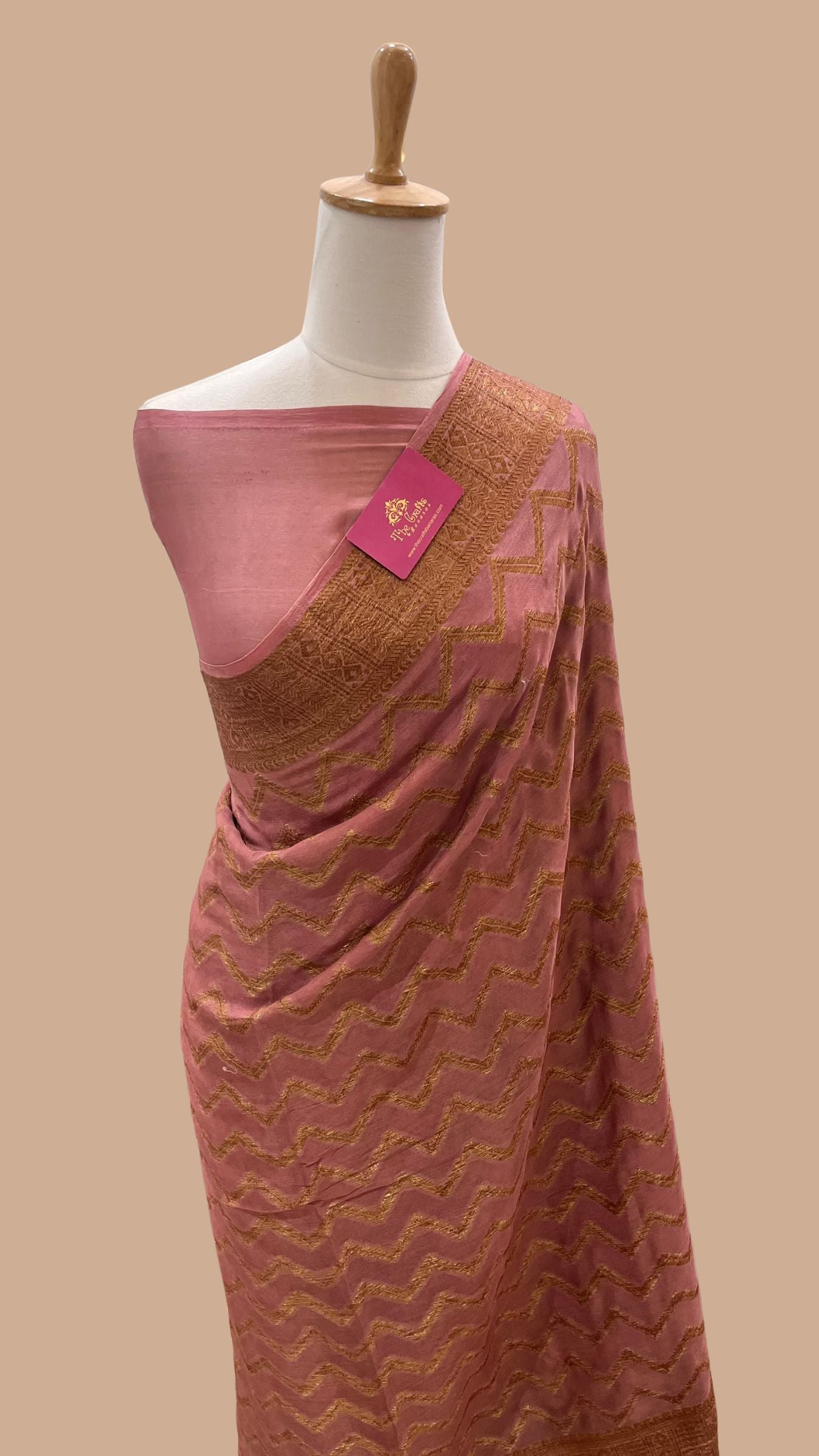 Pure Khaddi Chiffon Banarasi Saree