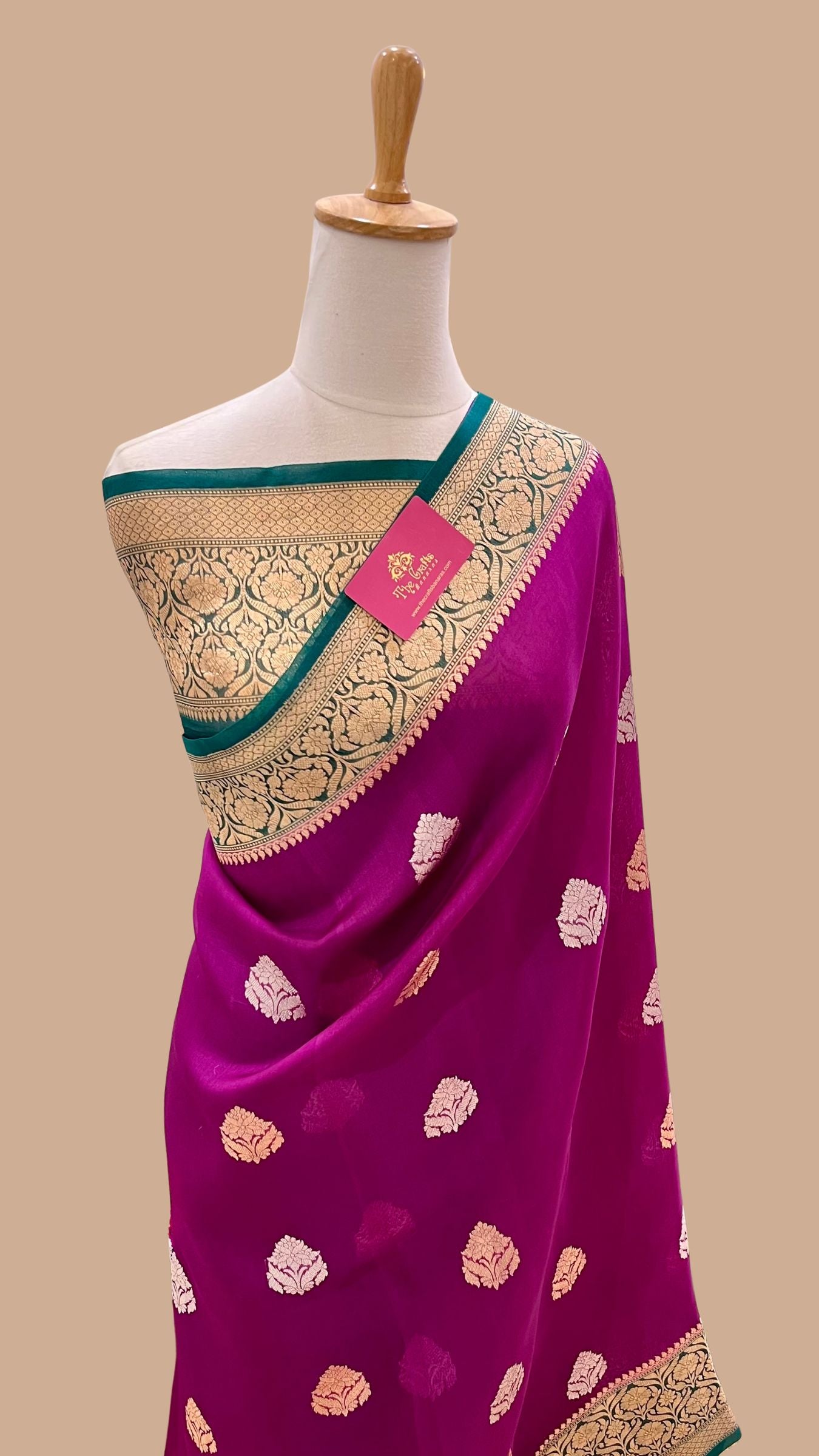 Pure Mango Silk Handloom Banarasi Saree