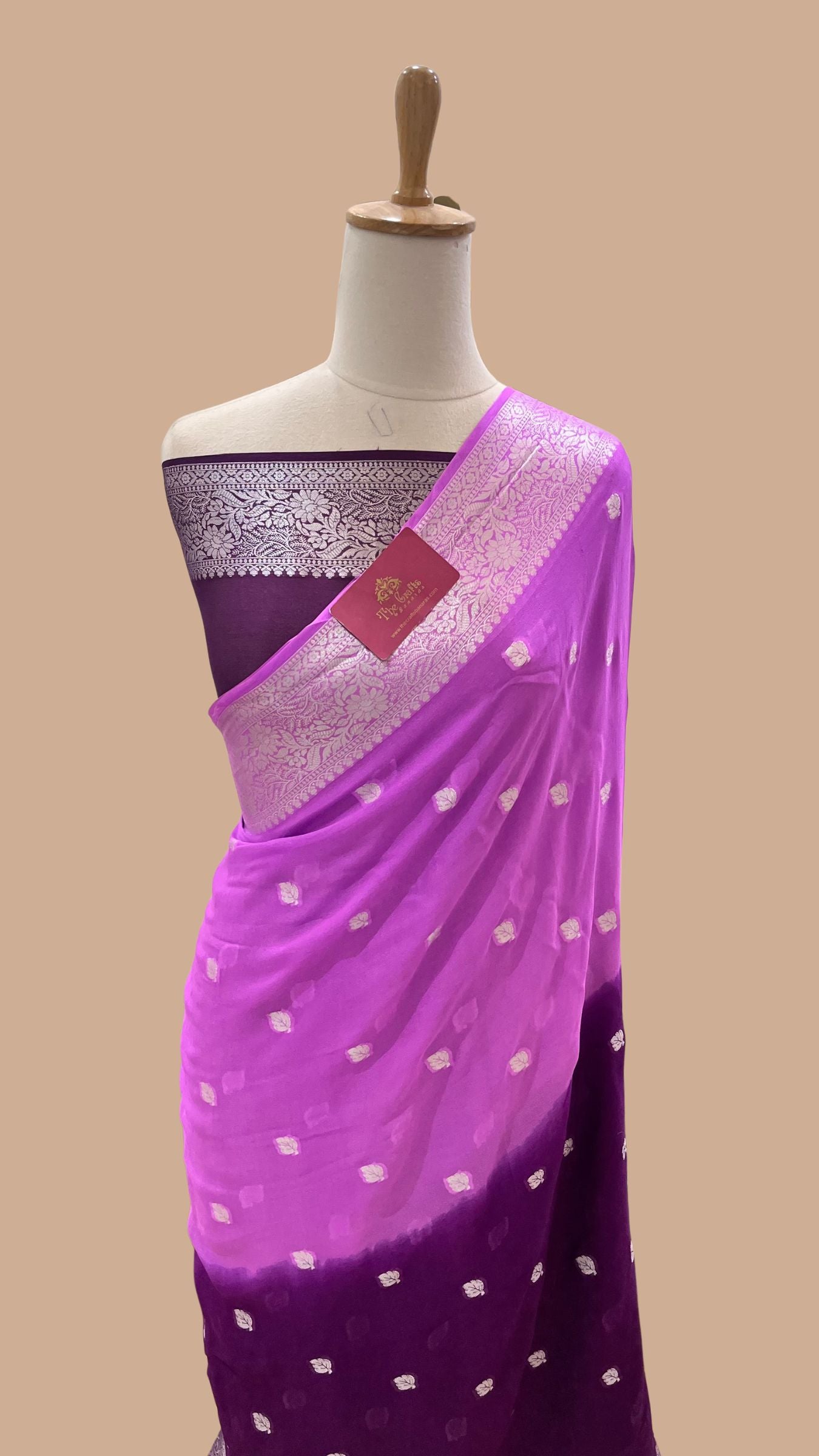 Pure Khaddi Chiffon Banarasi Saree
