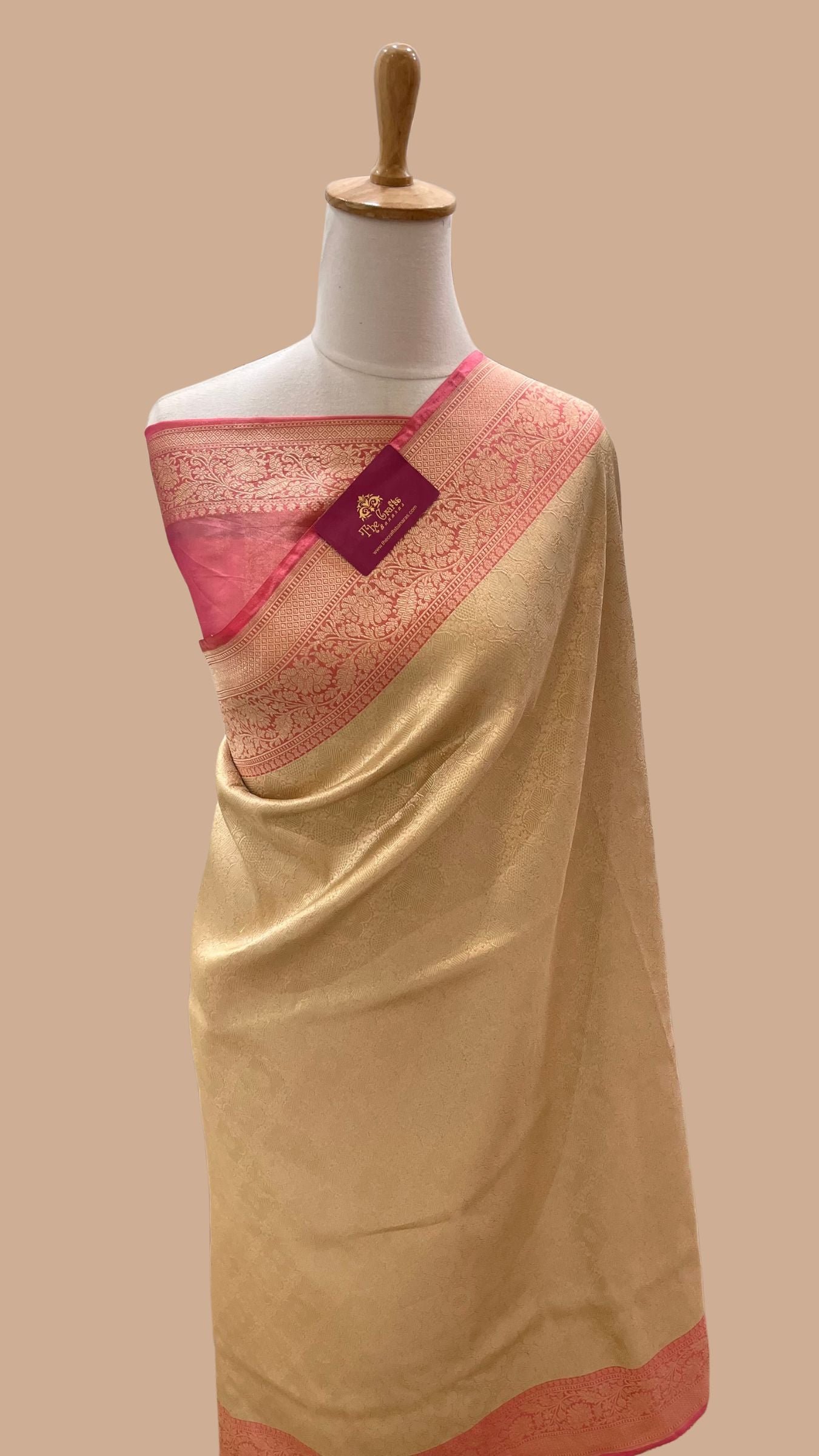 Pure Katan Tissue Silk Handloom Banarasi Saree - Tanchui Brocade