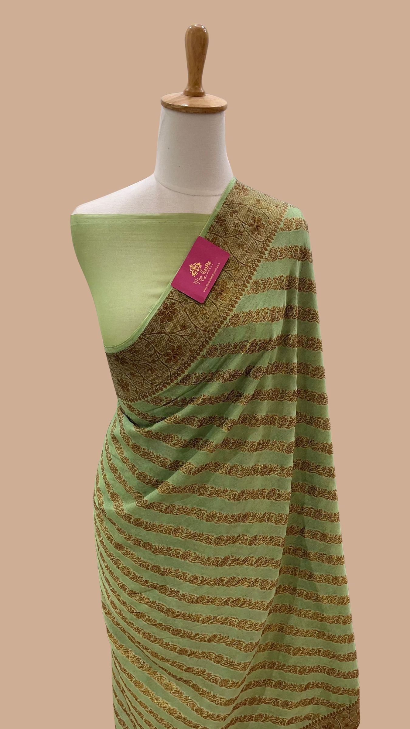 Pure Khaddi Chiffon Banarasi Saree
