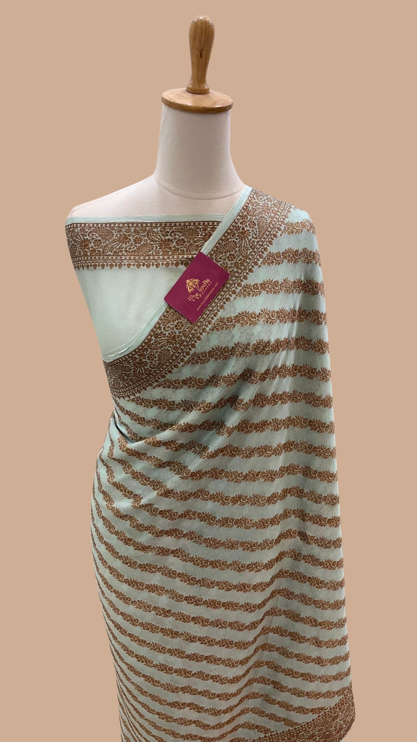 Pure Khaddi Chiffon Banarasi Saree