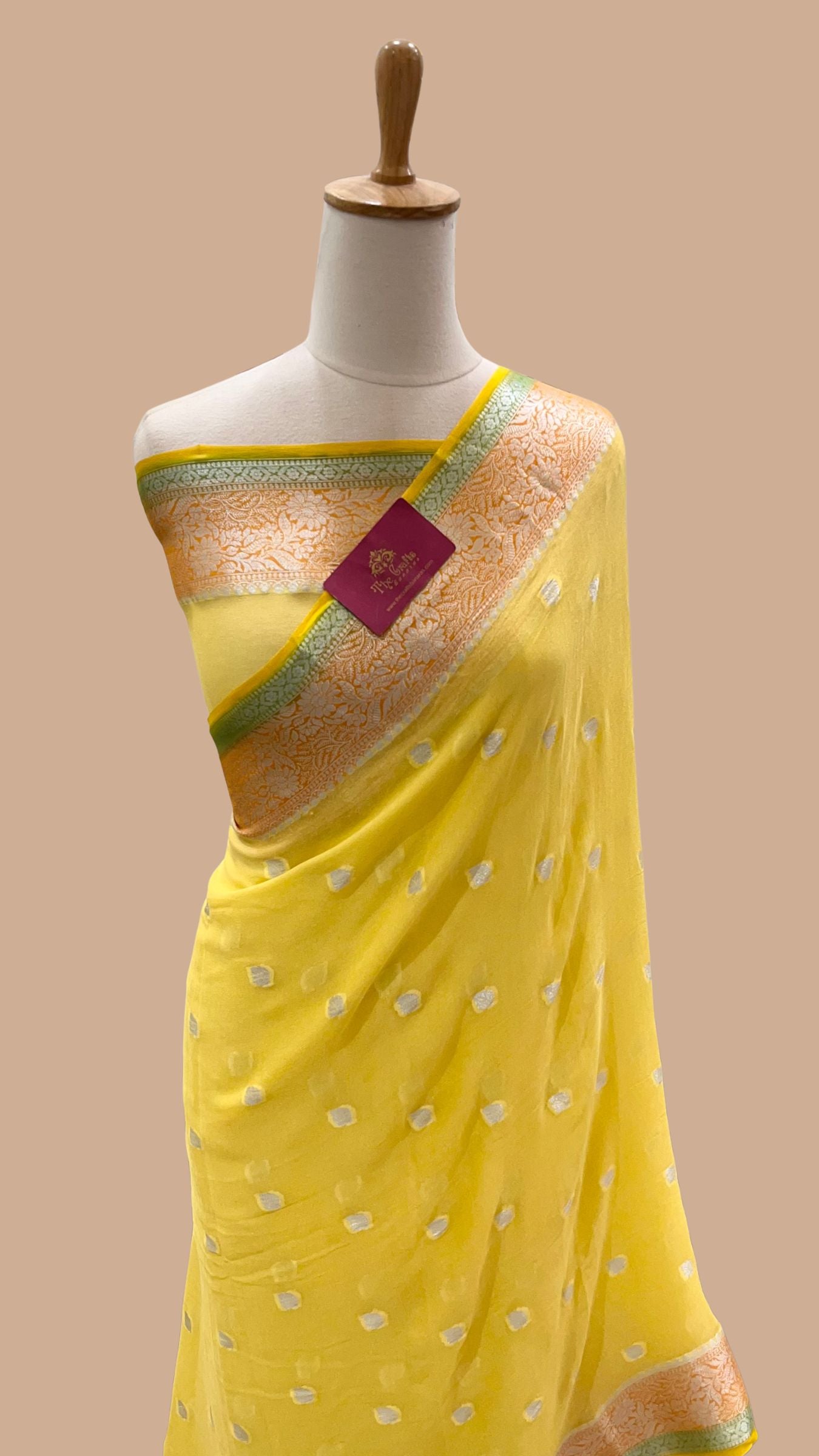Pure Khaddi Chiffon Banarasi Saree - Rupa Buti