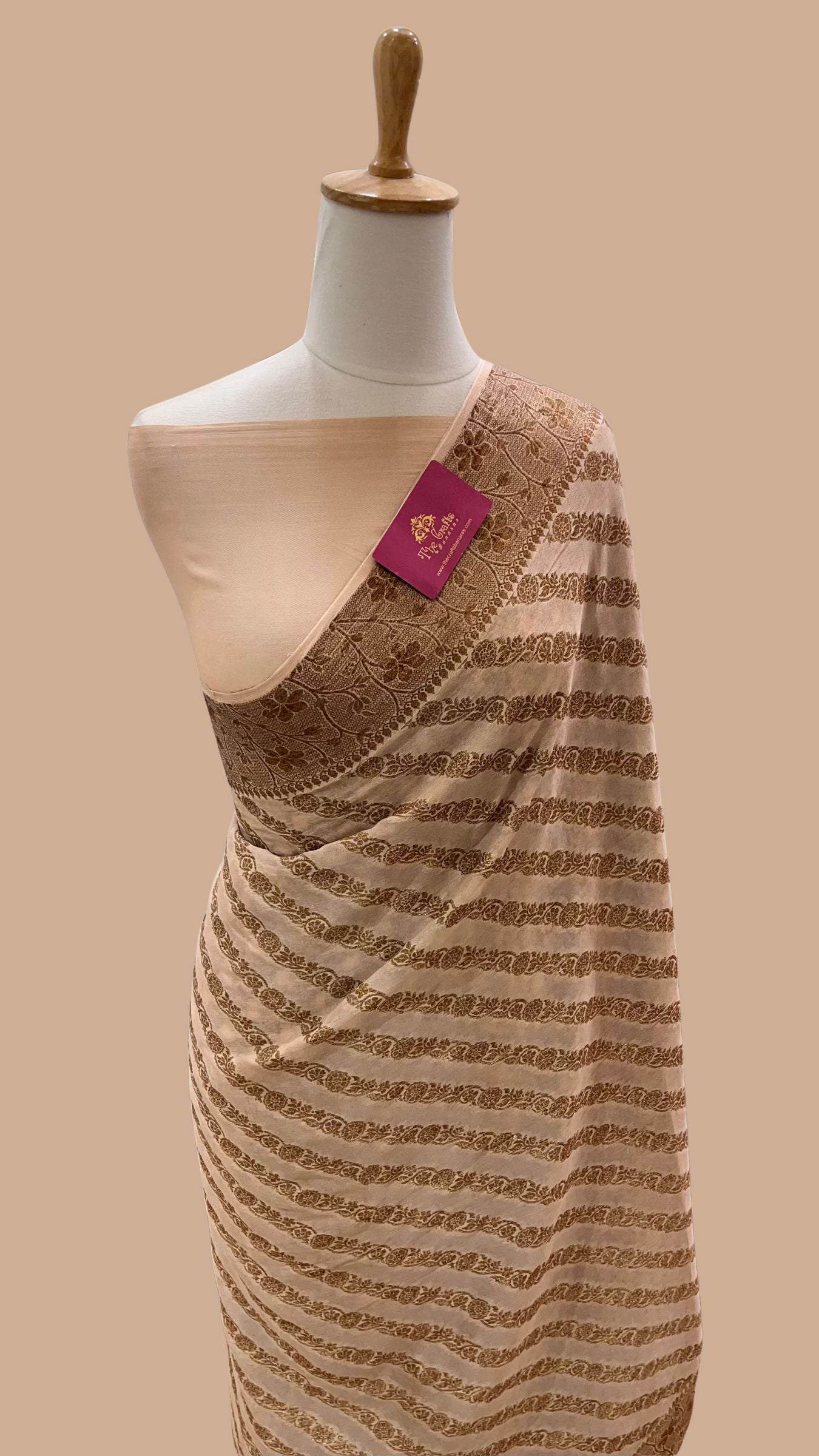 Pure Khaddi Chiffon Banarasi Saree