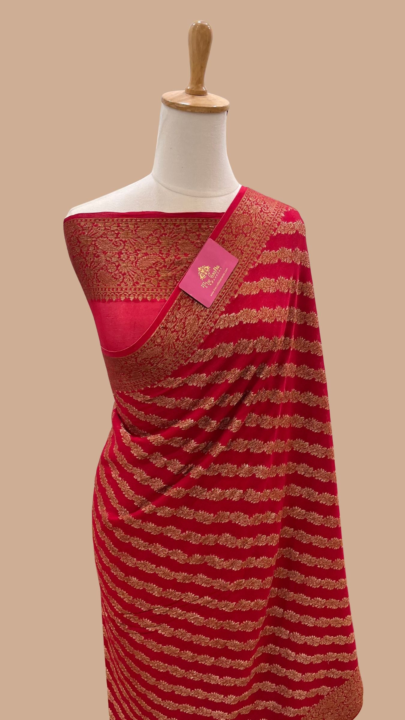 Pure Khaddi Chiffon Banarasi Saree