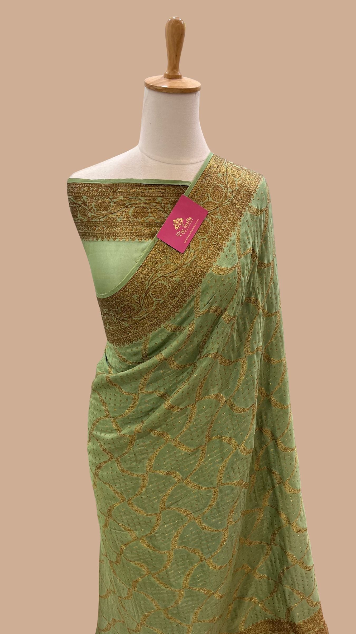 Pure Khaddi Chiffon Banarasi Saree