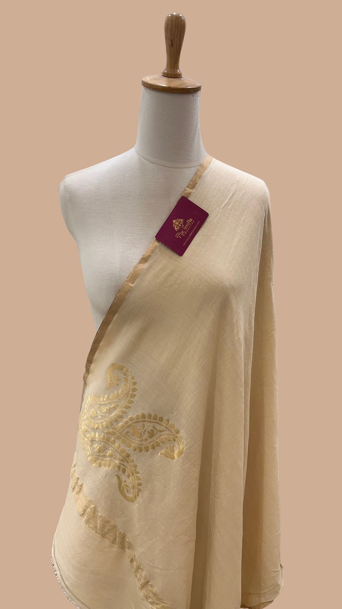 Pure Moonga Silk Banarasi Handloom Dupatta