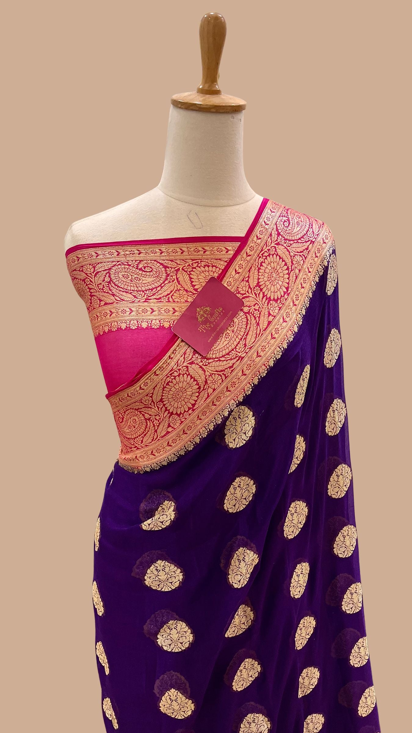 Pure Khaddi Chiffon Banarasi Saree