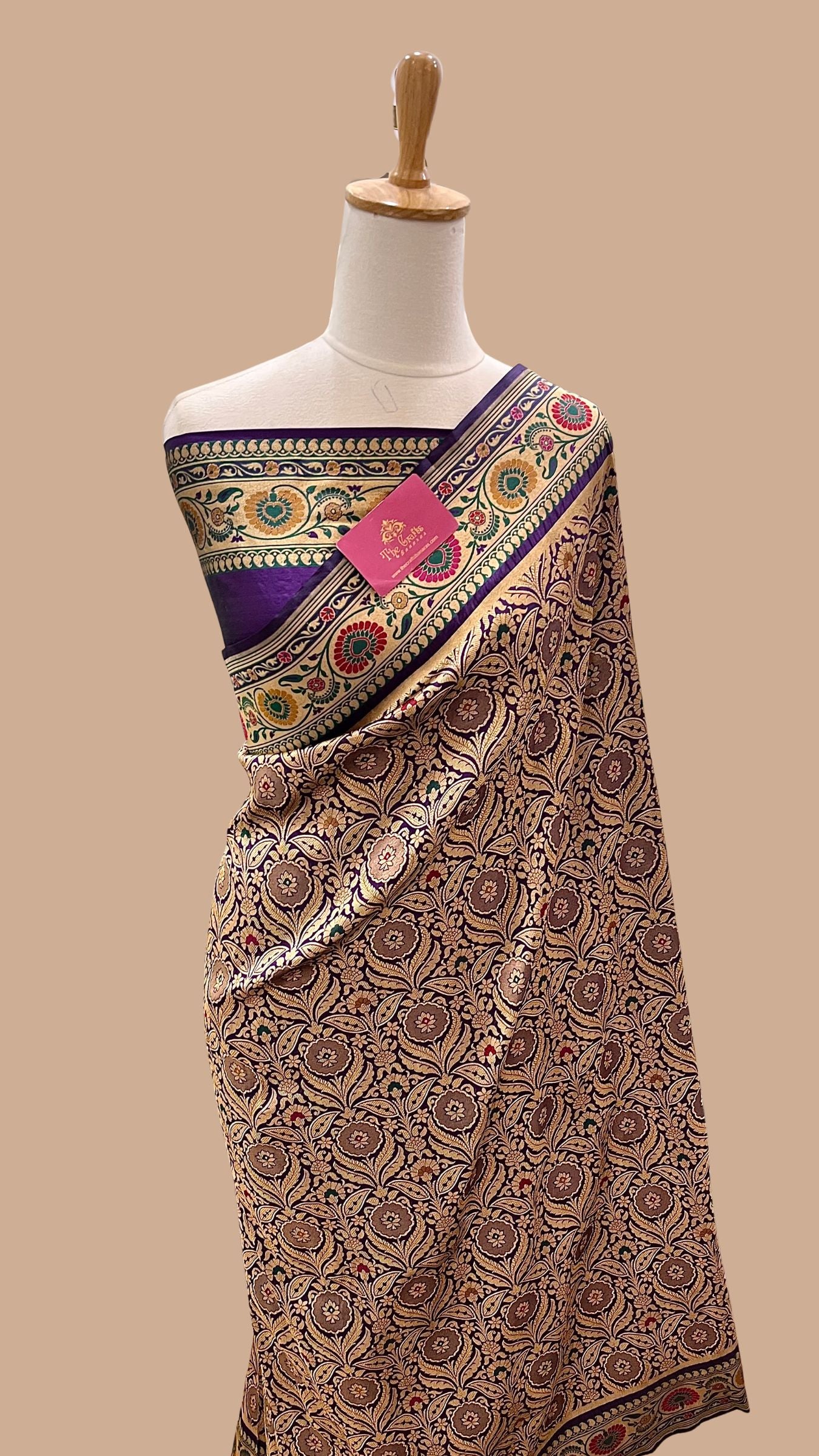 Pure Katan Silk Handloom Banarasi Saree - Tanchui Brocade Meena