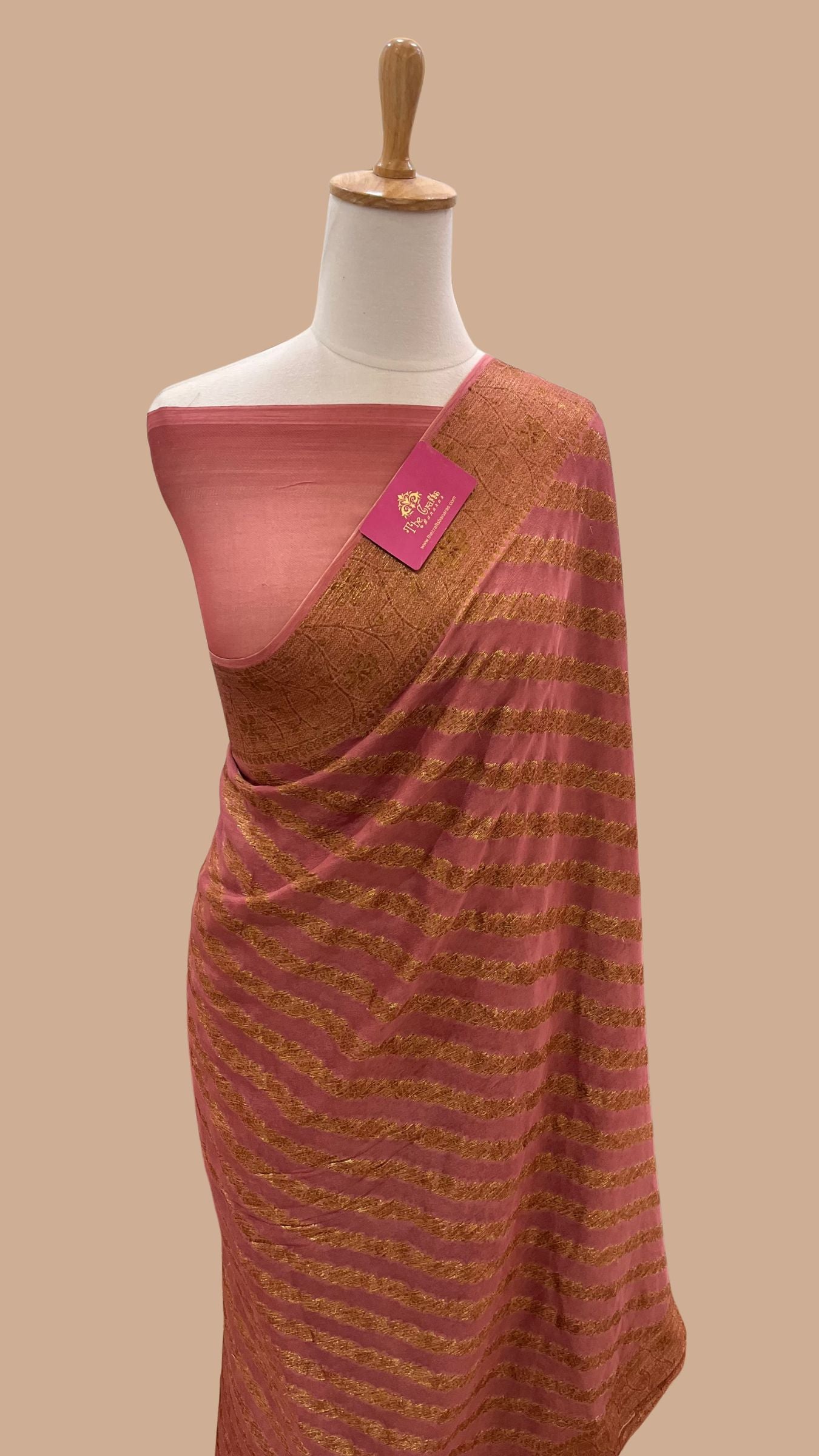 Pure Khaddi Chiffon Banarasi Saree