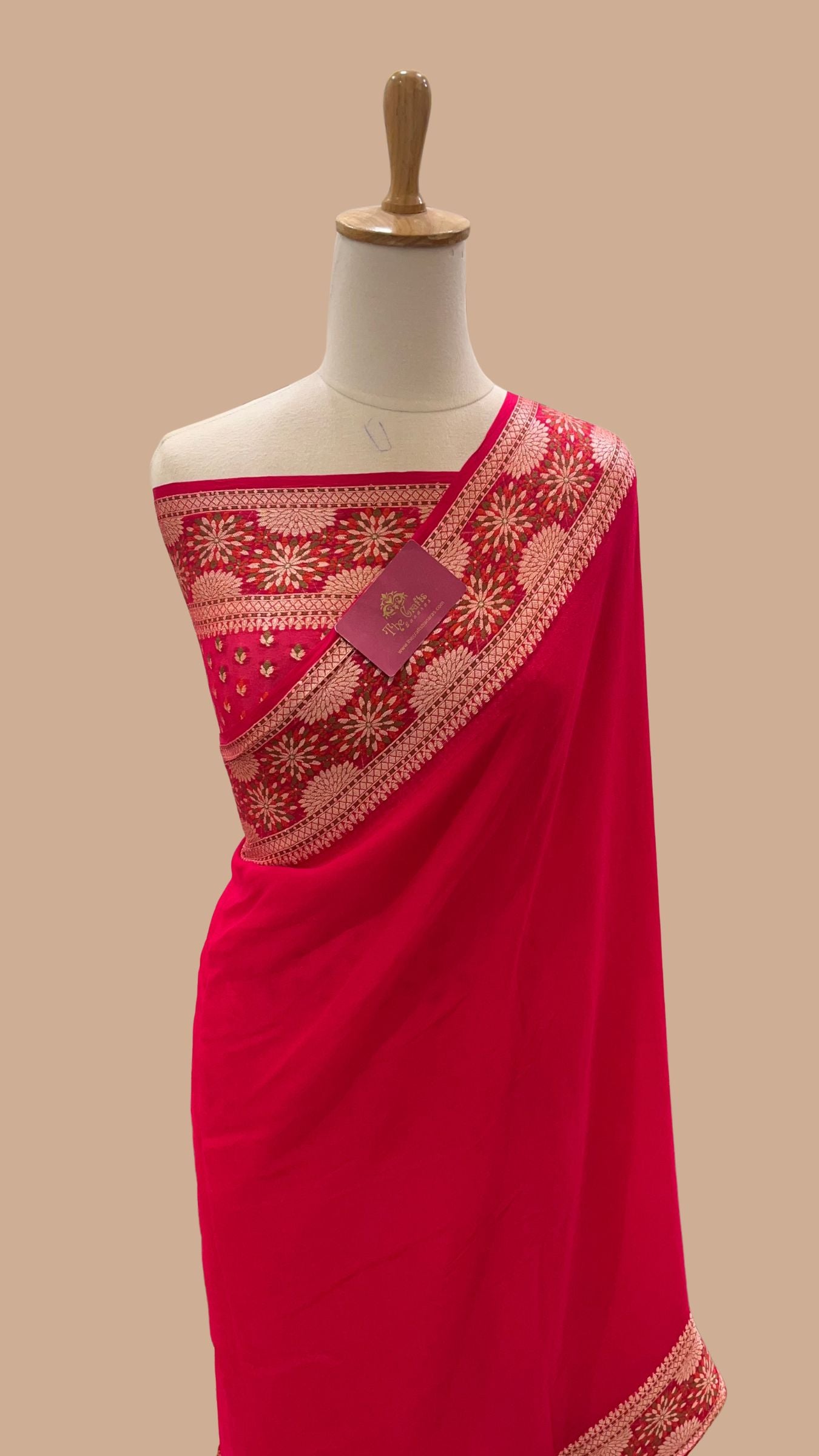 Pure Khaddi Chiffon Banarasi Saree