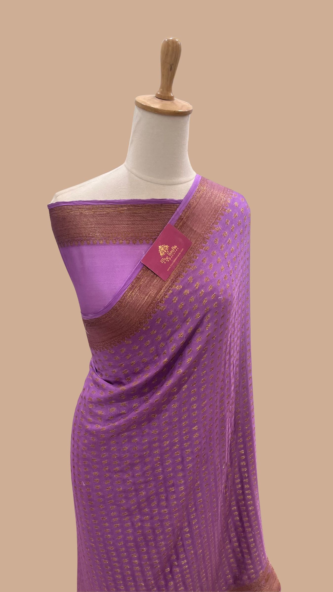 Pure Khaddi Chiffon Banarasi Saree