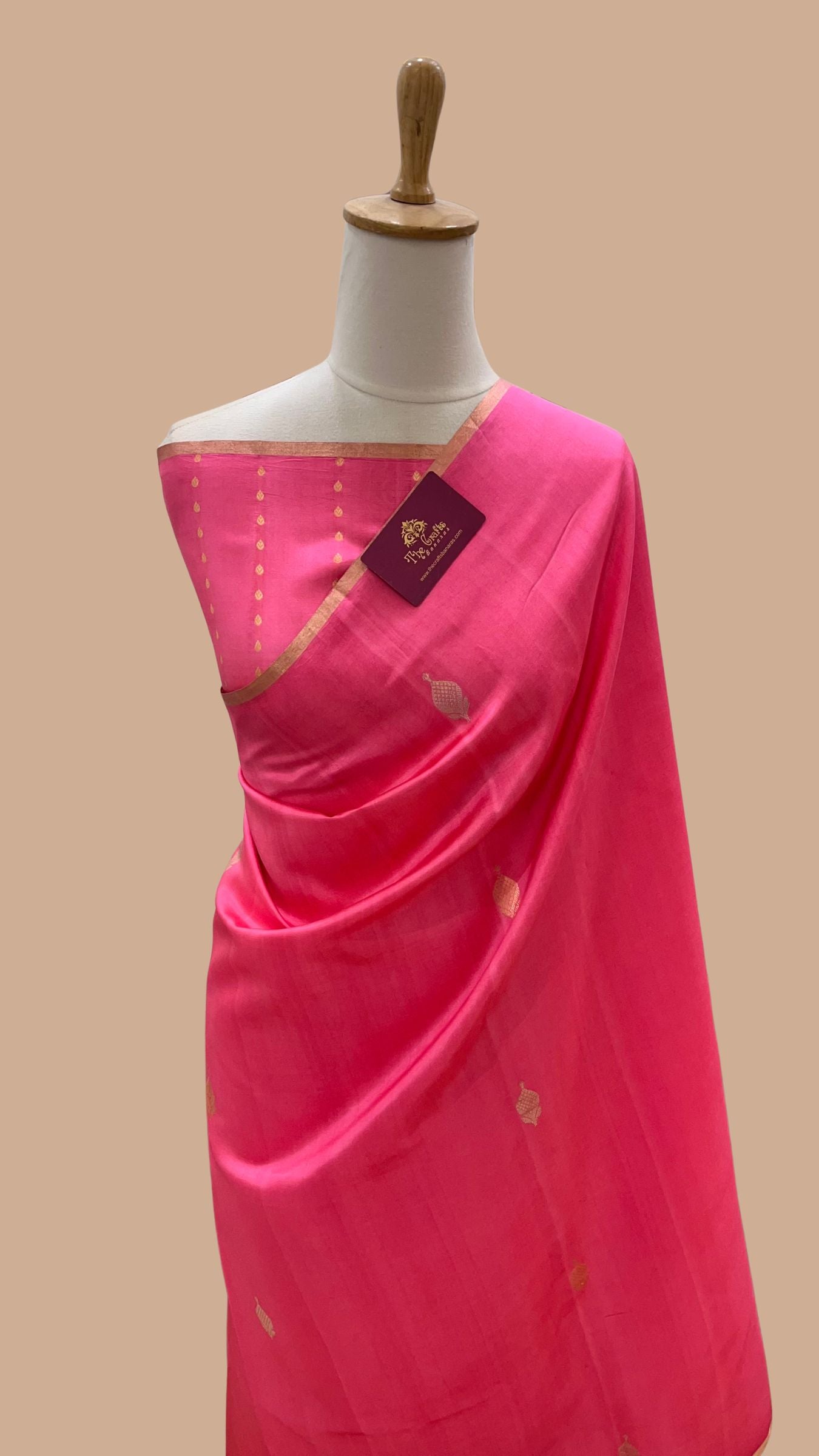 Pure  Mango Silk Handloom Banarasi Saree