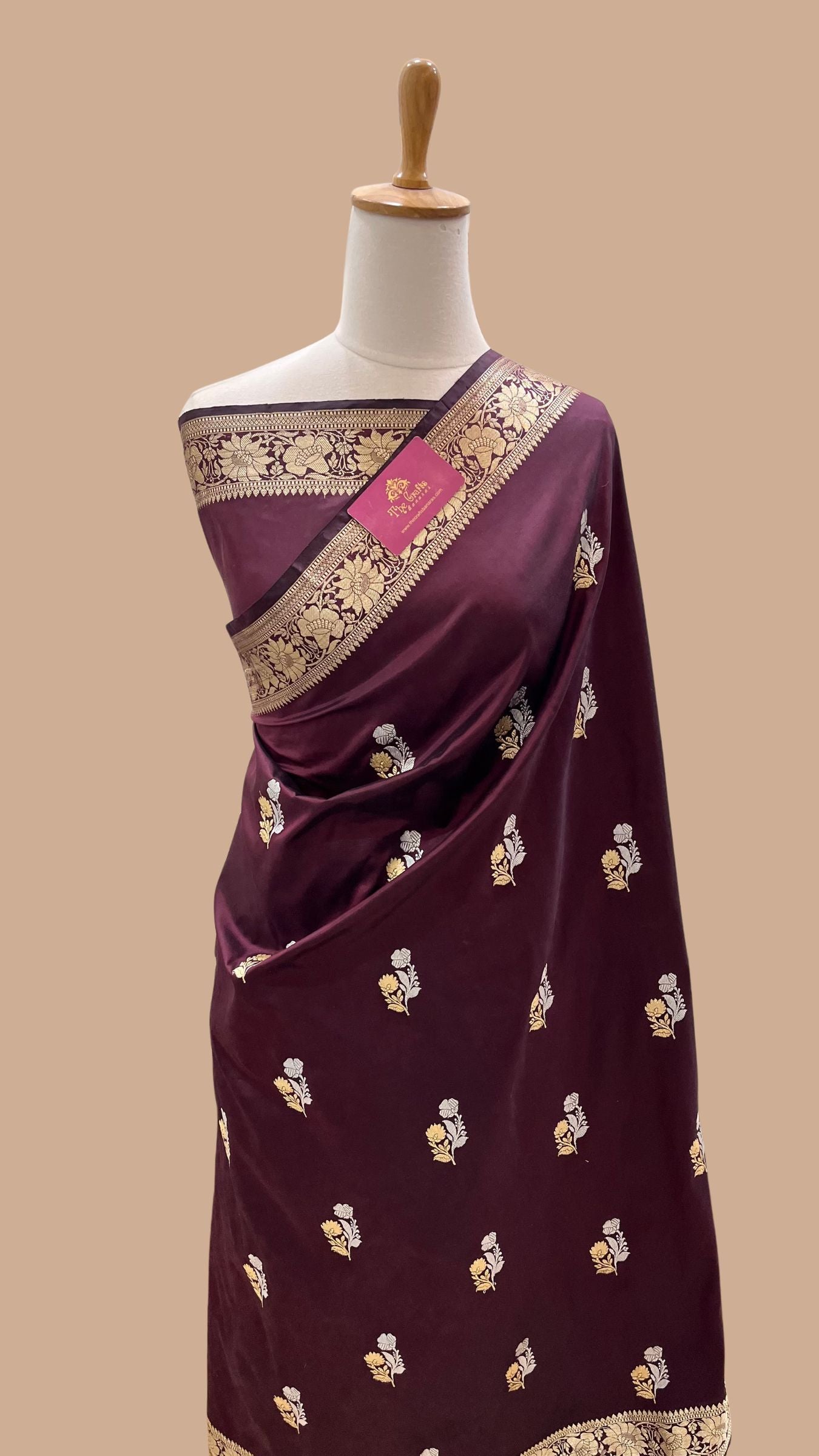 Pure  Mango Silk Handloom Banarasi Saree