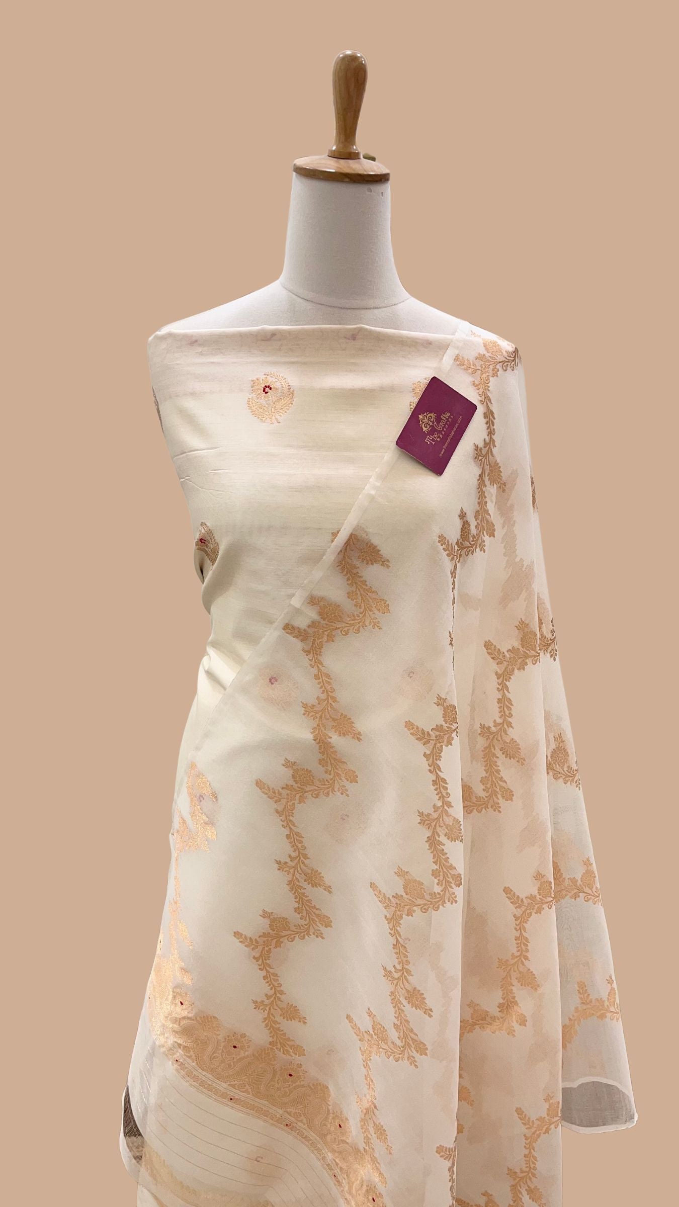 Pure Chiniya Silk Handloom Banarasi Dress Material - Meenakari