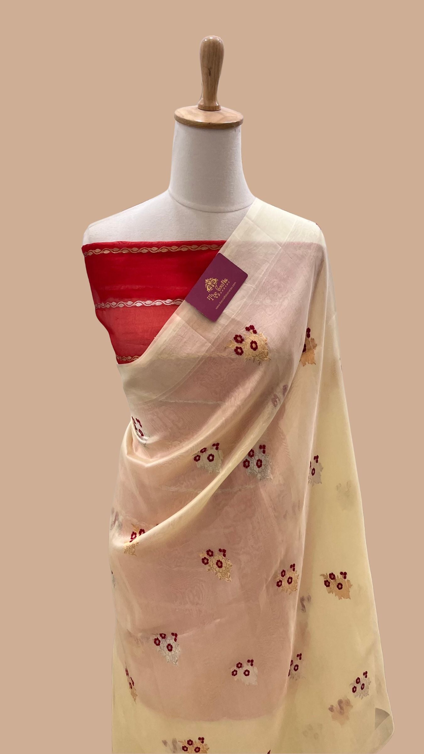 Pure Kora Silk Handloom Banarasi Saree