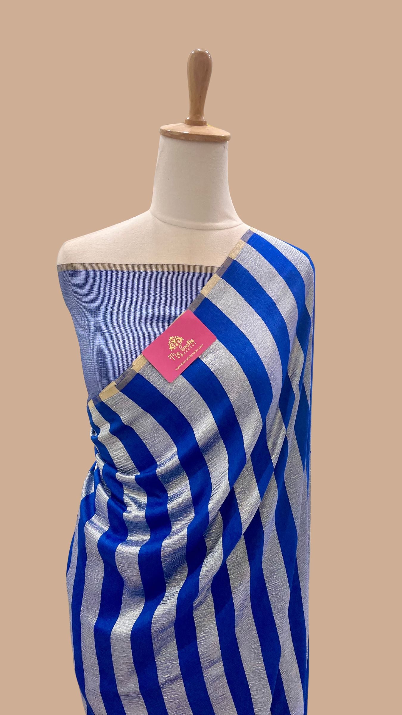 Pure Munga Crush Tissue Silk Banarasi Saree