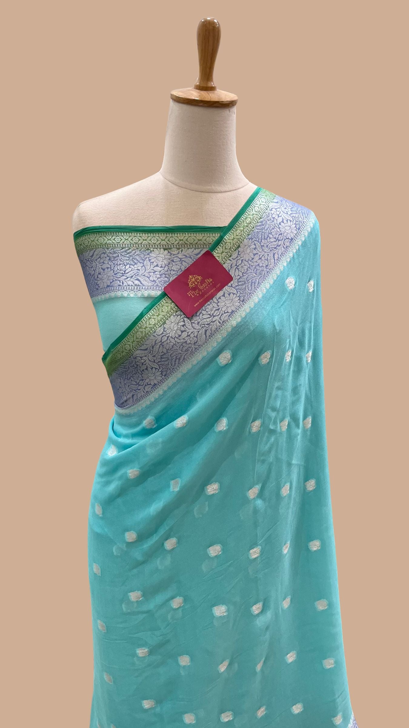 Pure Khaddi Chiffon Banarasi Saree - Rupa Buti