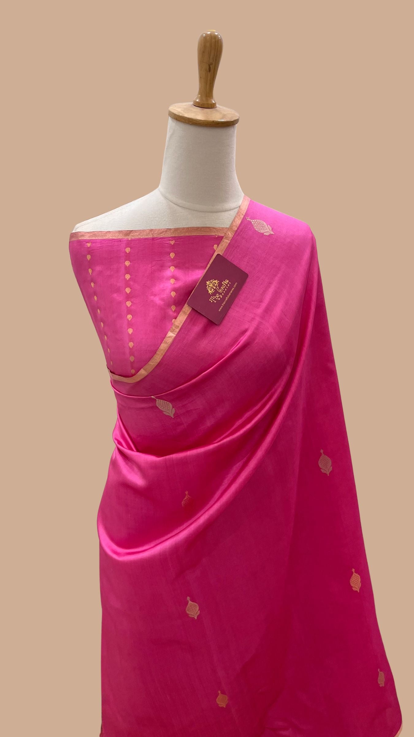 Pure  Mango Silk Handloom Banarasi Saree