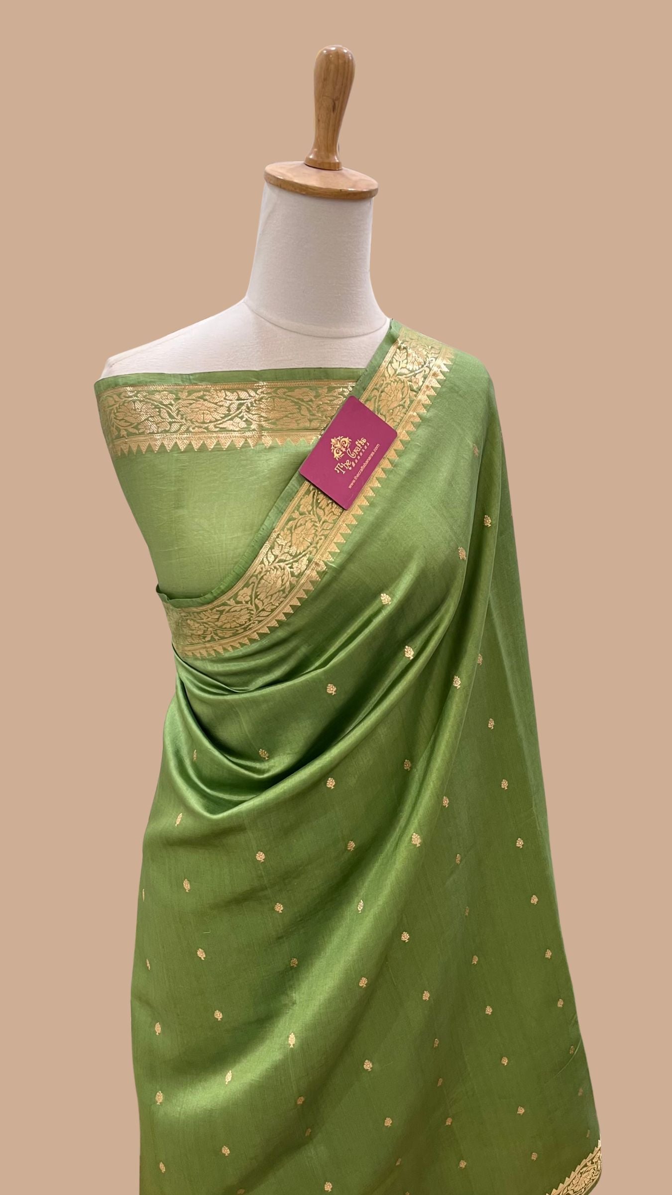 Pure  Mango Silk Handloom Banarasi Saree