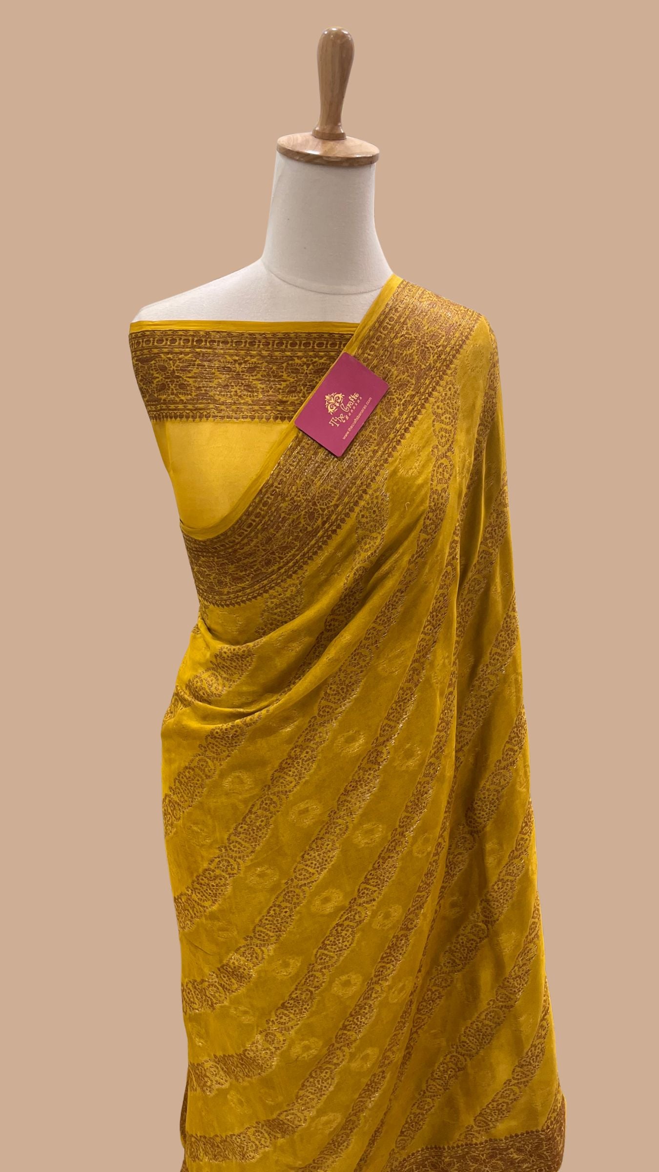 Pure Khaddi Chiffon Banarasi Saree